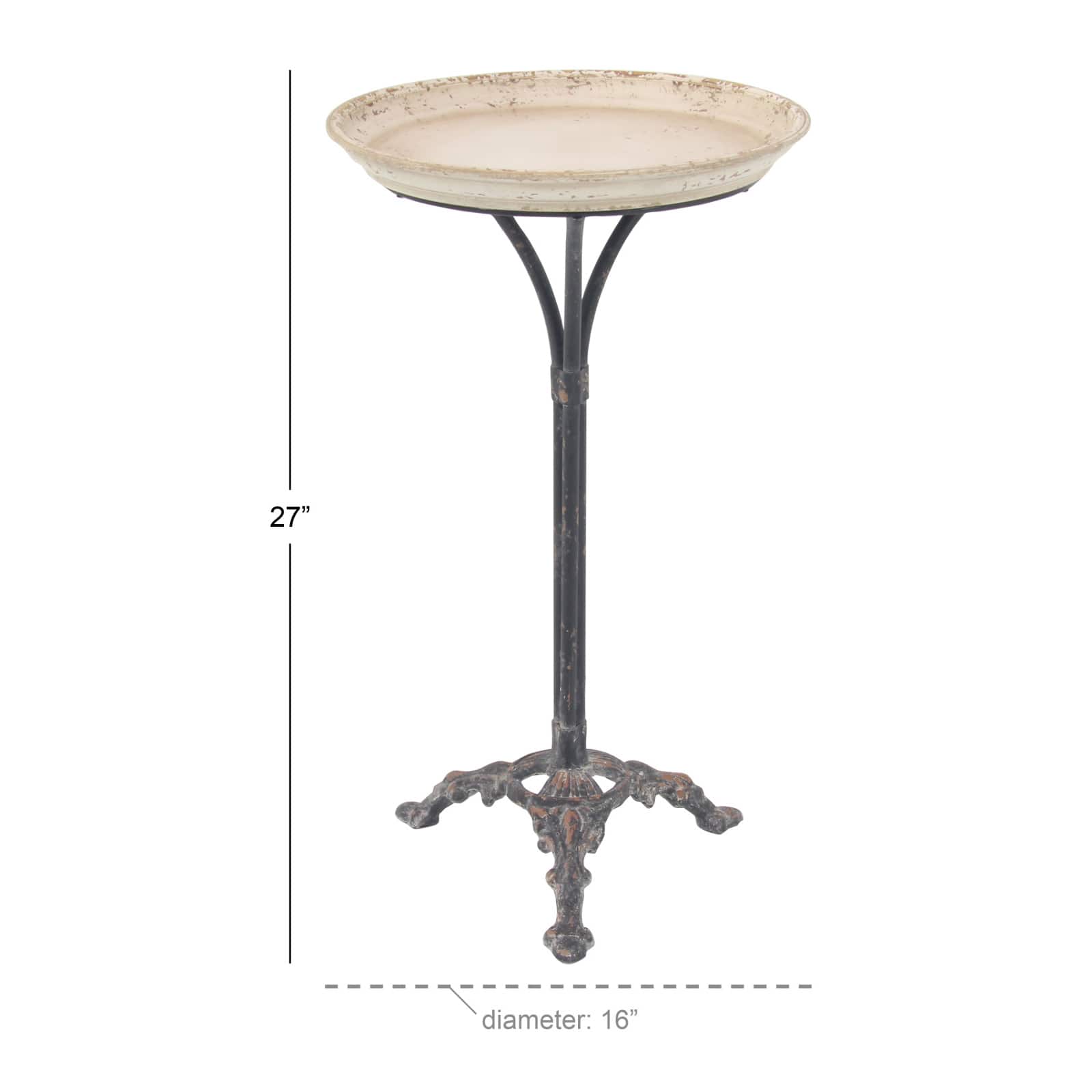 27" Iron & Pine Farmhouse Accent Table