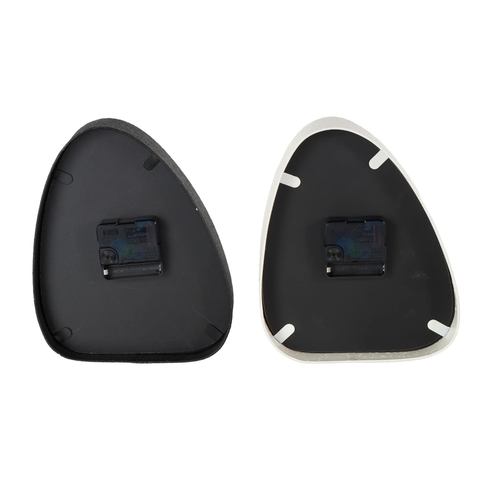 8.75" Black & White Textured Metal Decorative Mantel Clock Set