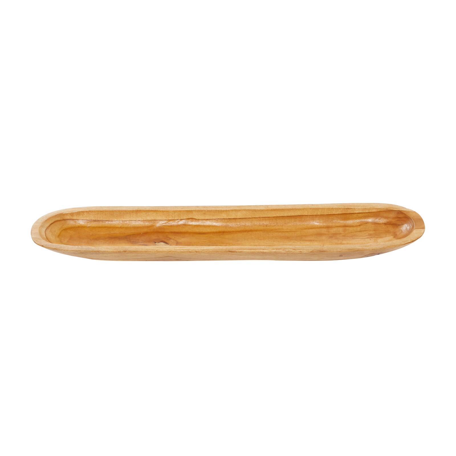 Brown Teak Wood Rustic Tray