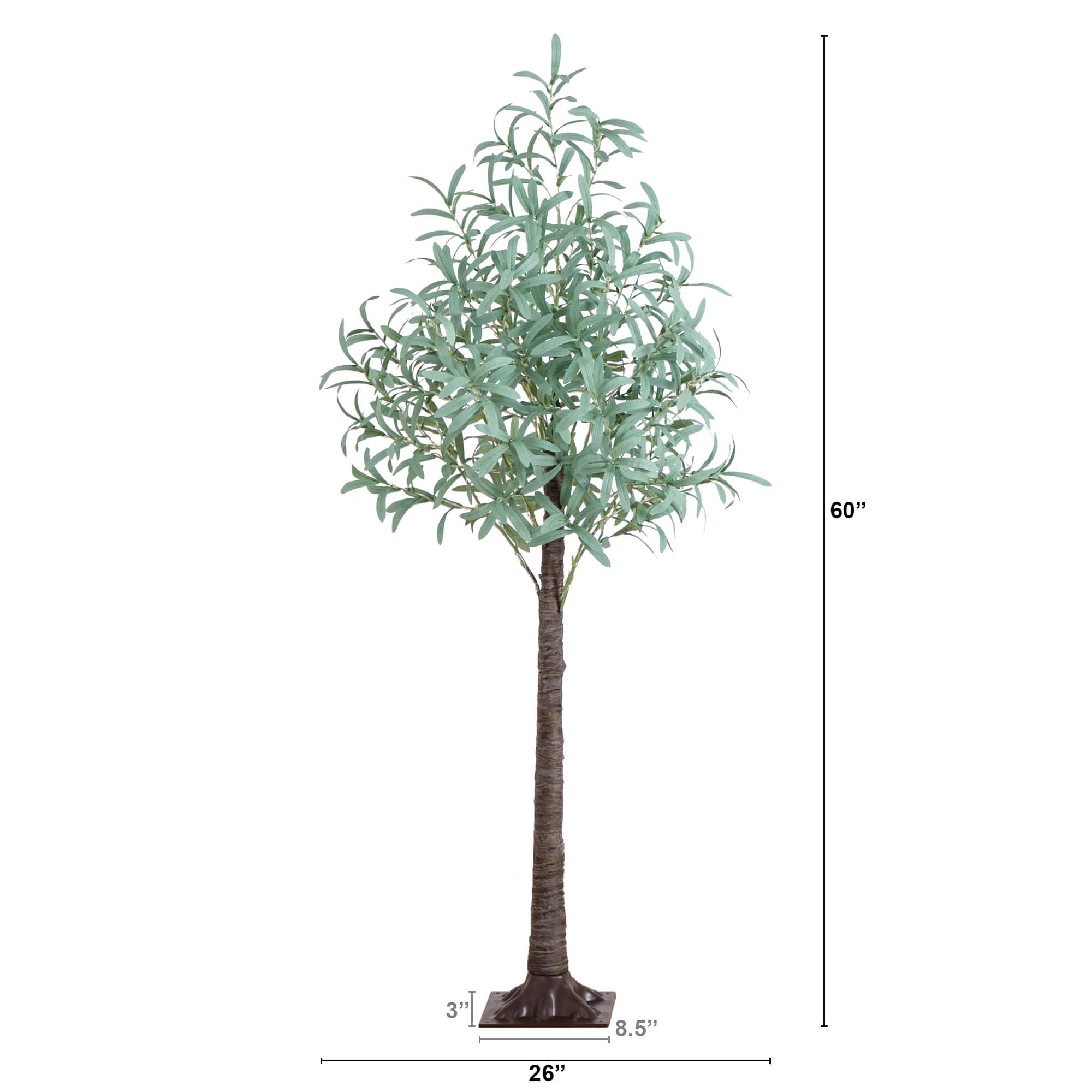 5ft. Pre-Lit Artificial Olive Tree with Warm White LED Lights