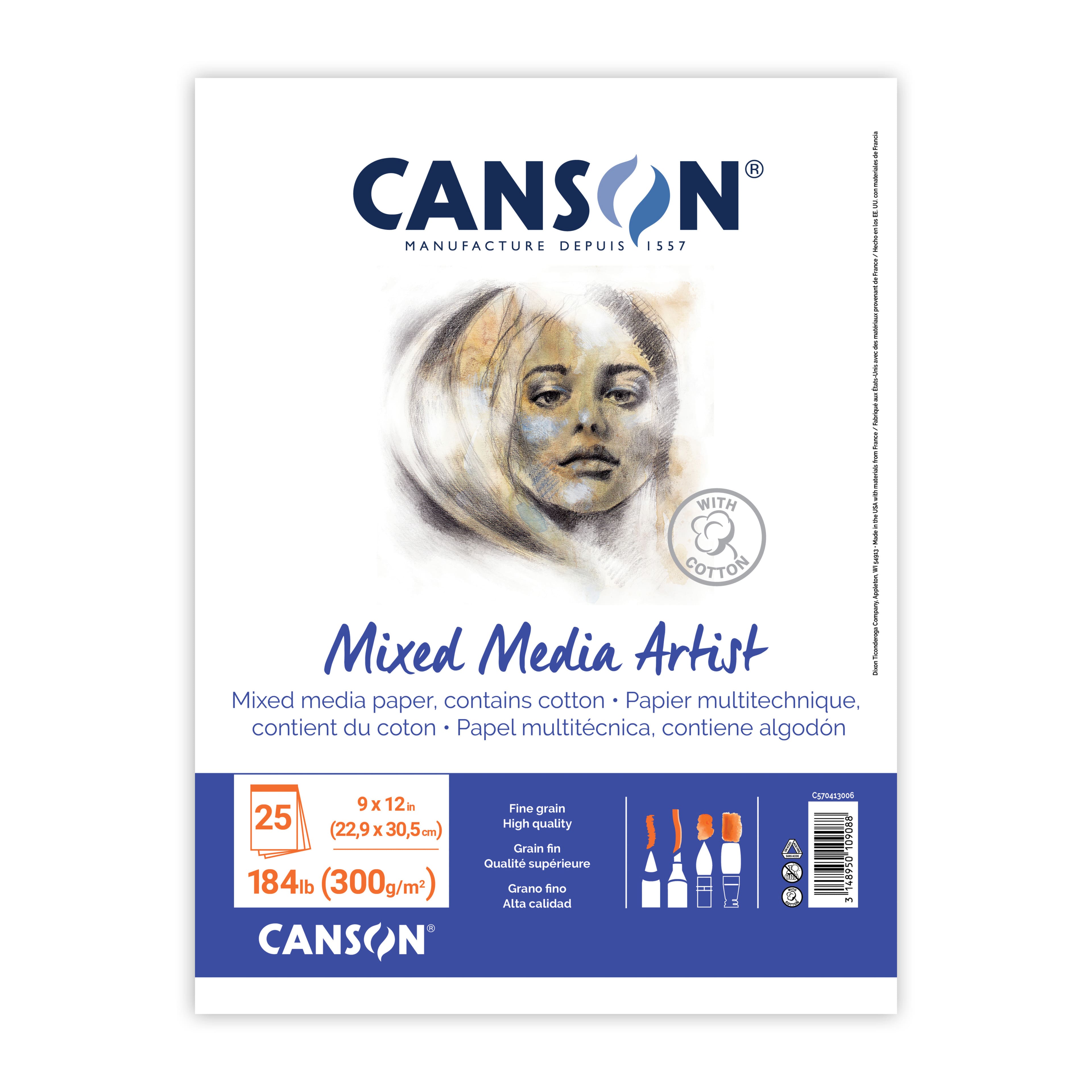 Canson® Artist Series Mixed Media Art Pad, 9" x 12"