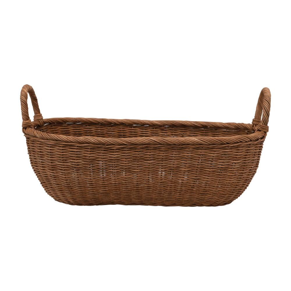 Hello Honey® Small Natural Handwoven Wicker Basket with Handles