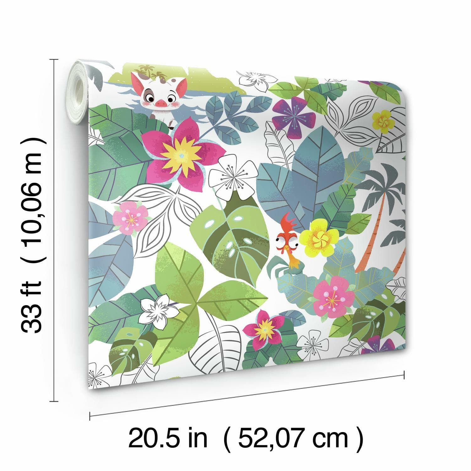 RoomMates Disney Moana Jungle Peel & Stick Wallpaper