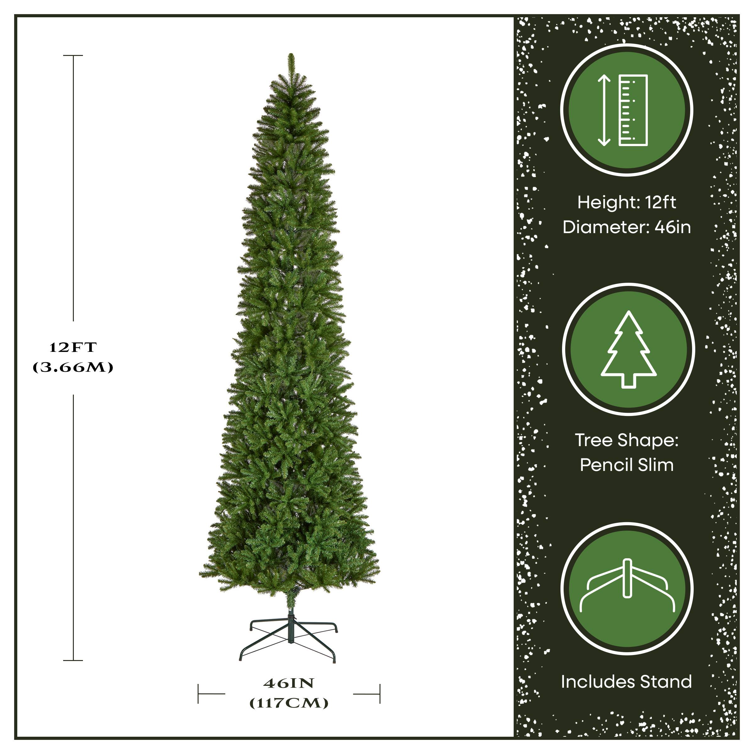 12 ft. Unlit Kingswood Fir Pencil Artificial Christmas Tree