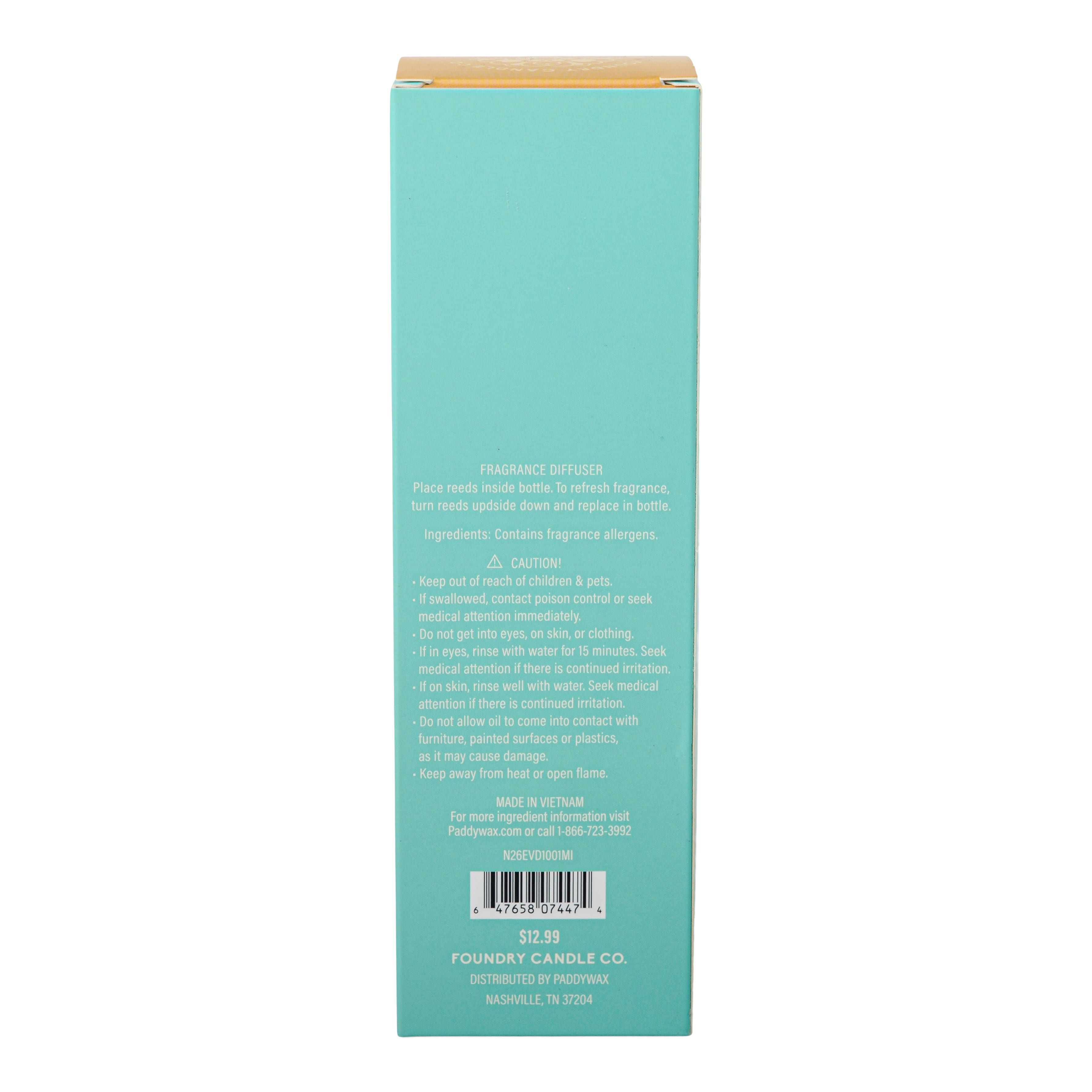 Foundry Candle Co. Vanilla & Oakmoss Reed Diffuser
