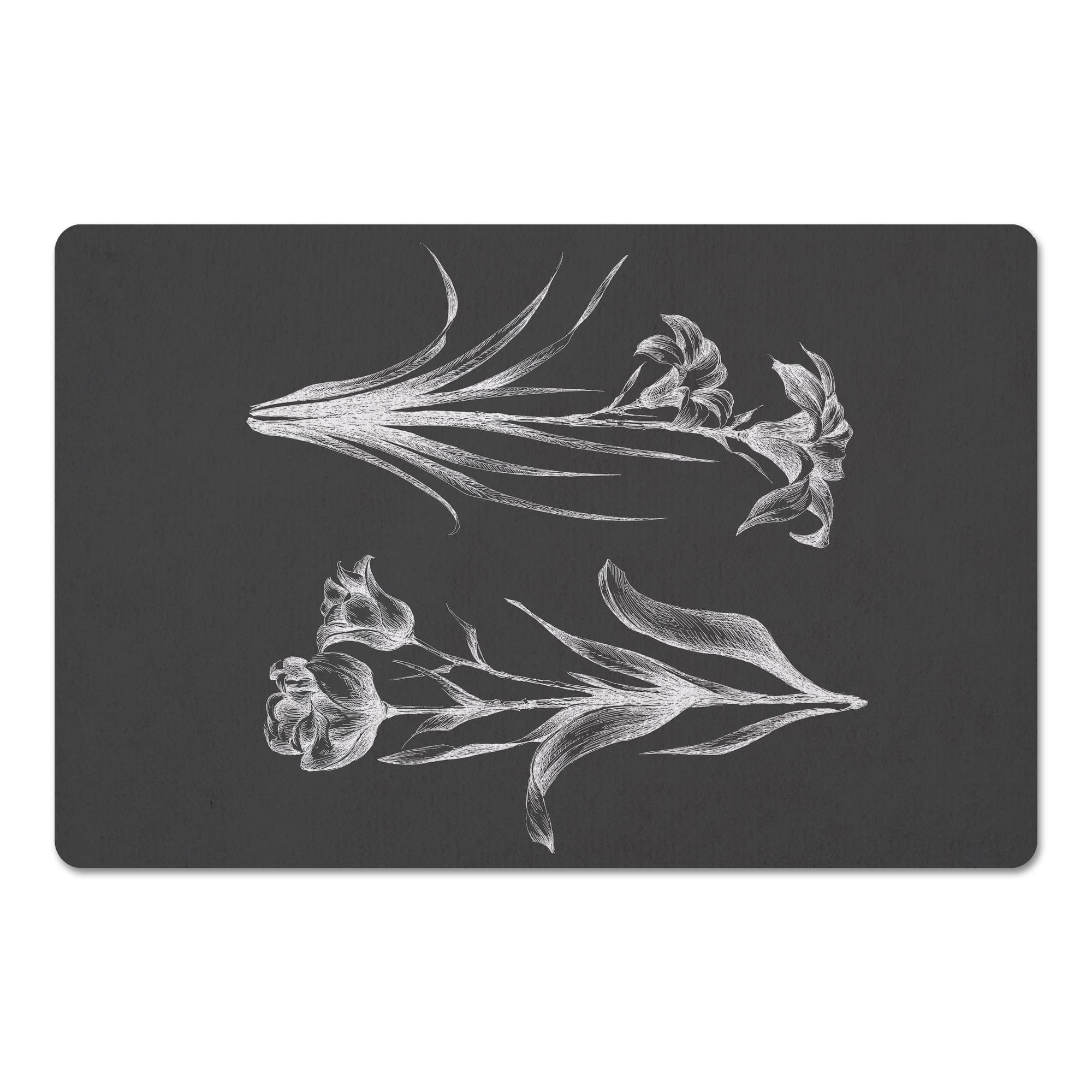 Floral Stems Sketch 18" x 27" Floor Mat
