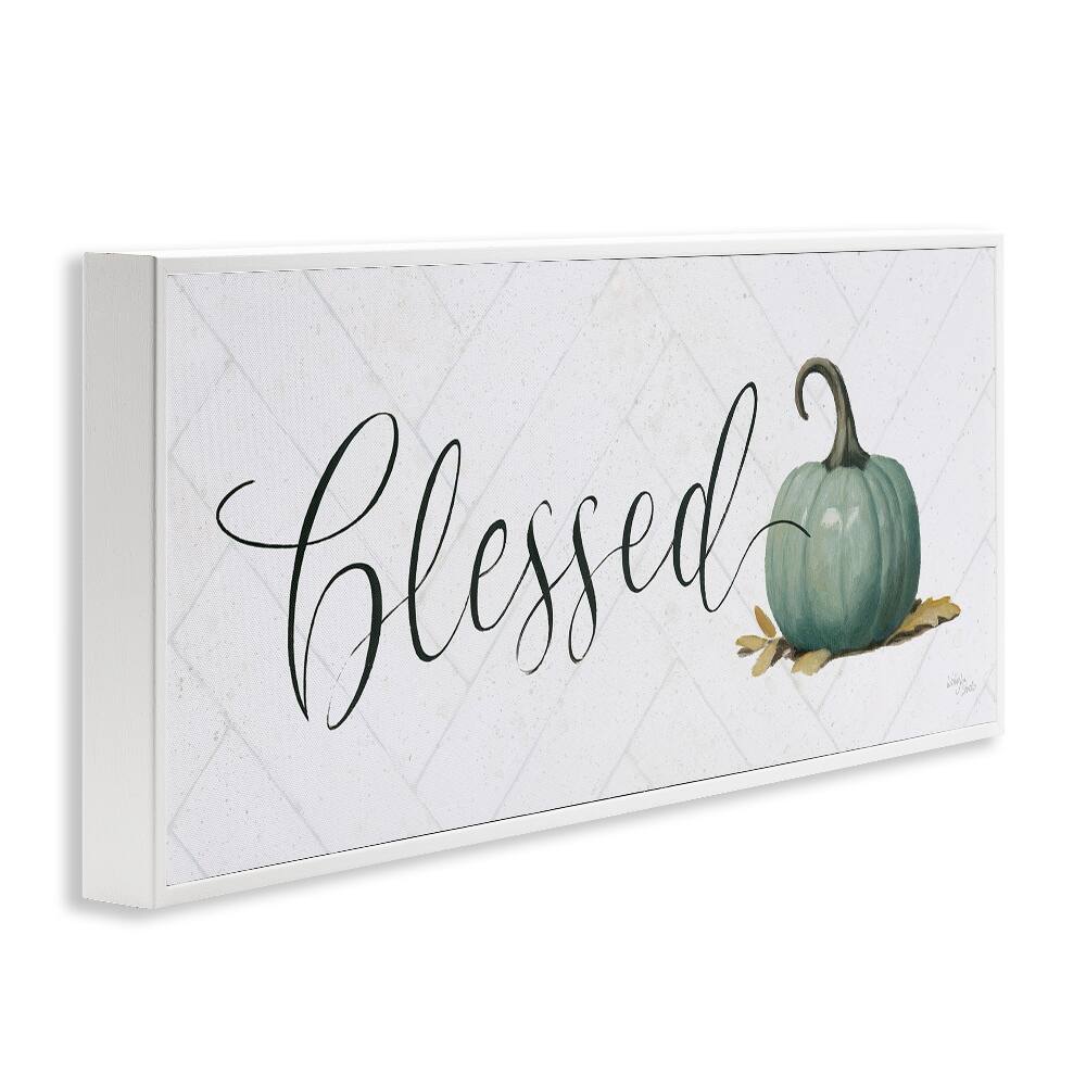 Stupell Industries Blessed with Pumpkin Framed Giclee Art