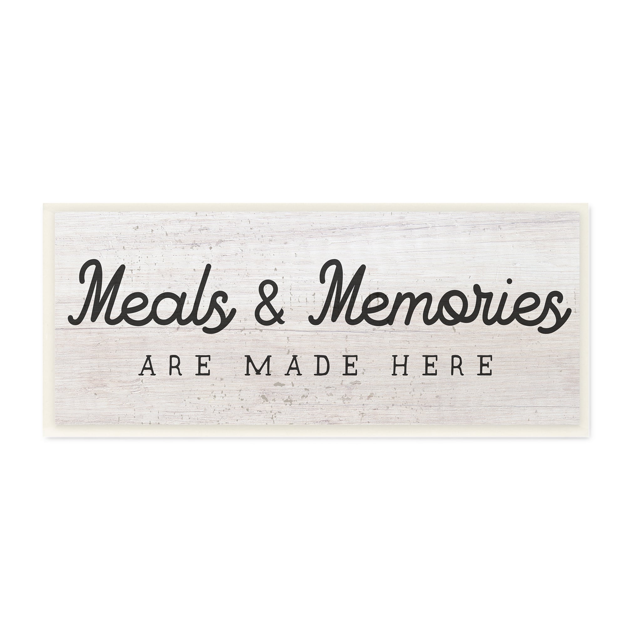 Stupell Industries Meals & Memories Made Here Rustic Kitchen Sign Wood Wall Plaque