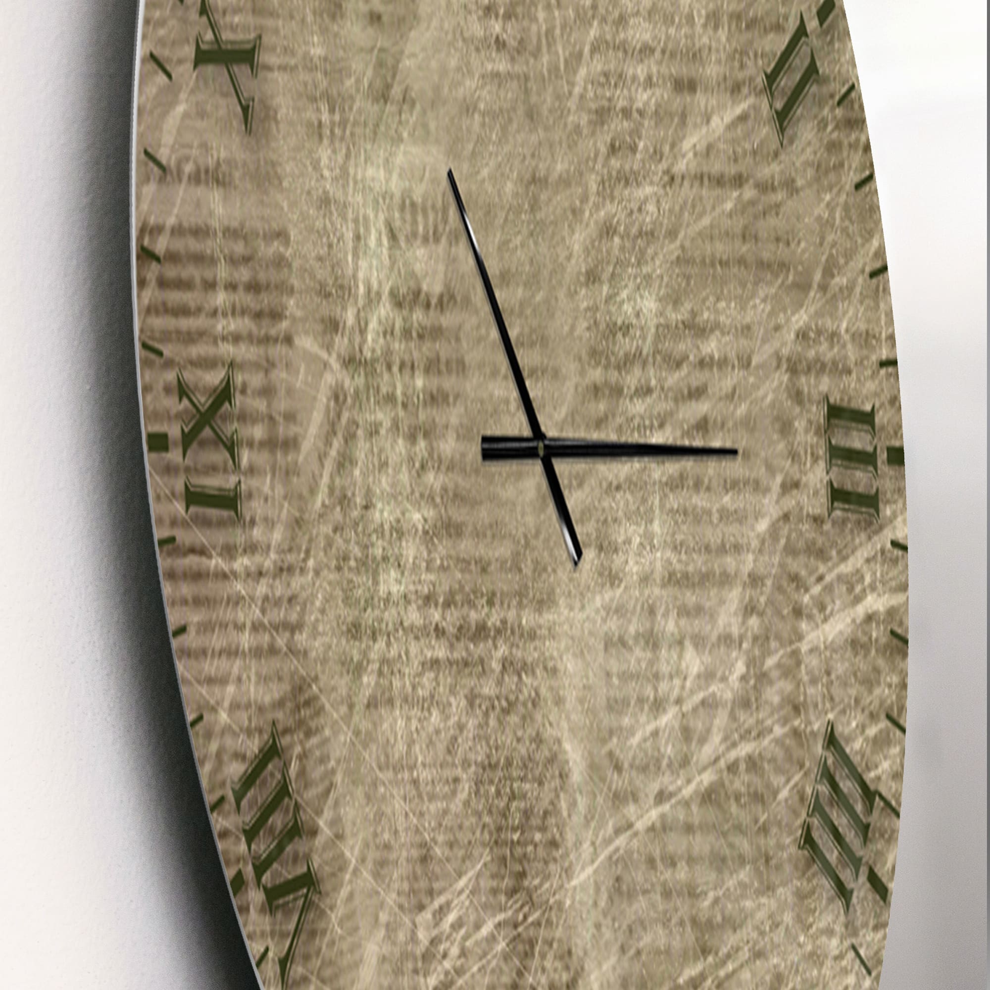Designart 'Antique Old Paper Style Farmhouse Wall Clock