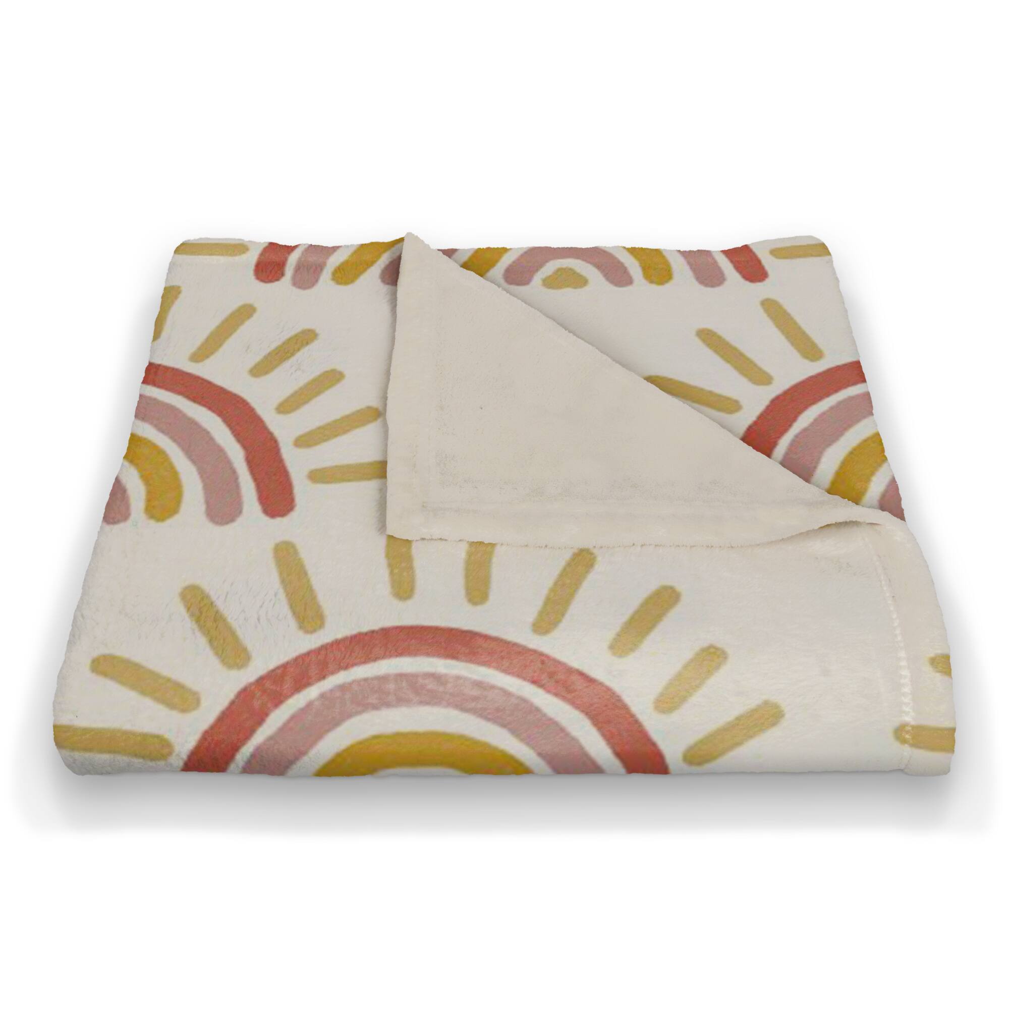 Sun Pattern Coral Fleece Blanket