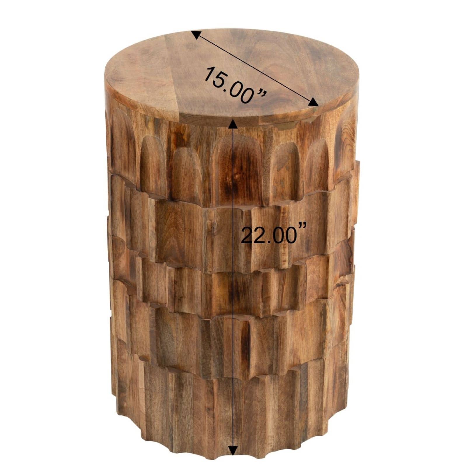 22" Mango Wood Stool by Ashland®