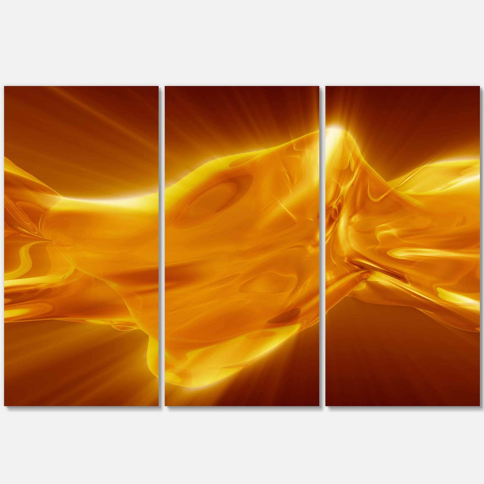 Designart - Plasmas and Liquid With Fiery Shine