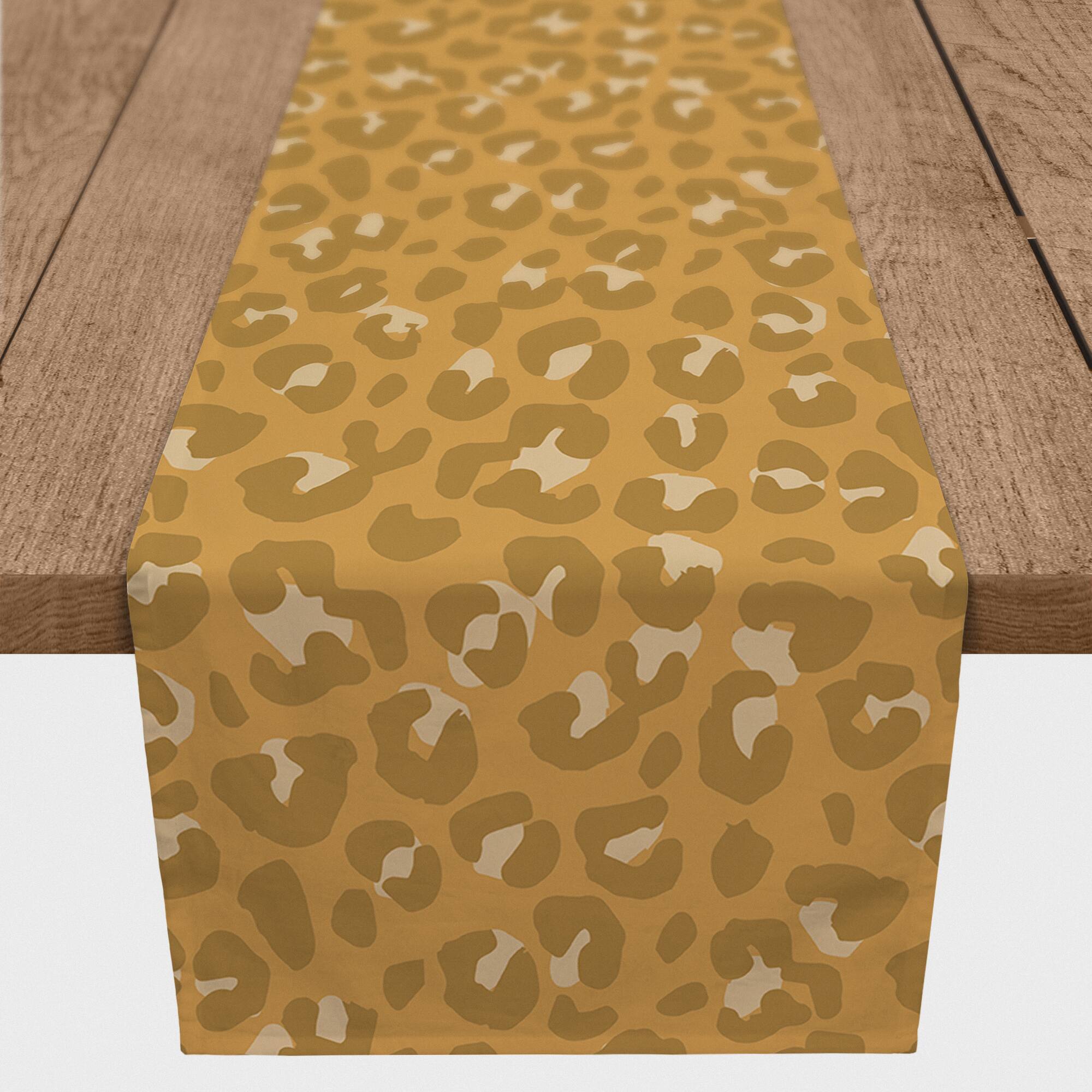 90" Leopard Cotton Twill Runner