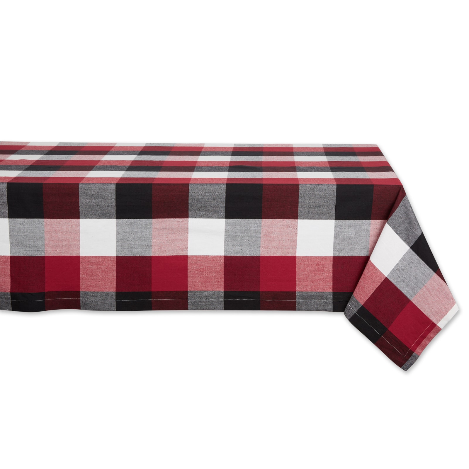 Cardinal Red Tri Color Check Tablecloth 60" x 120"