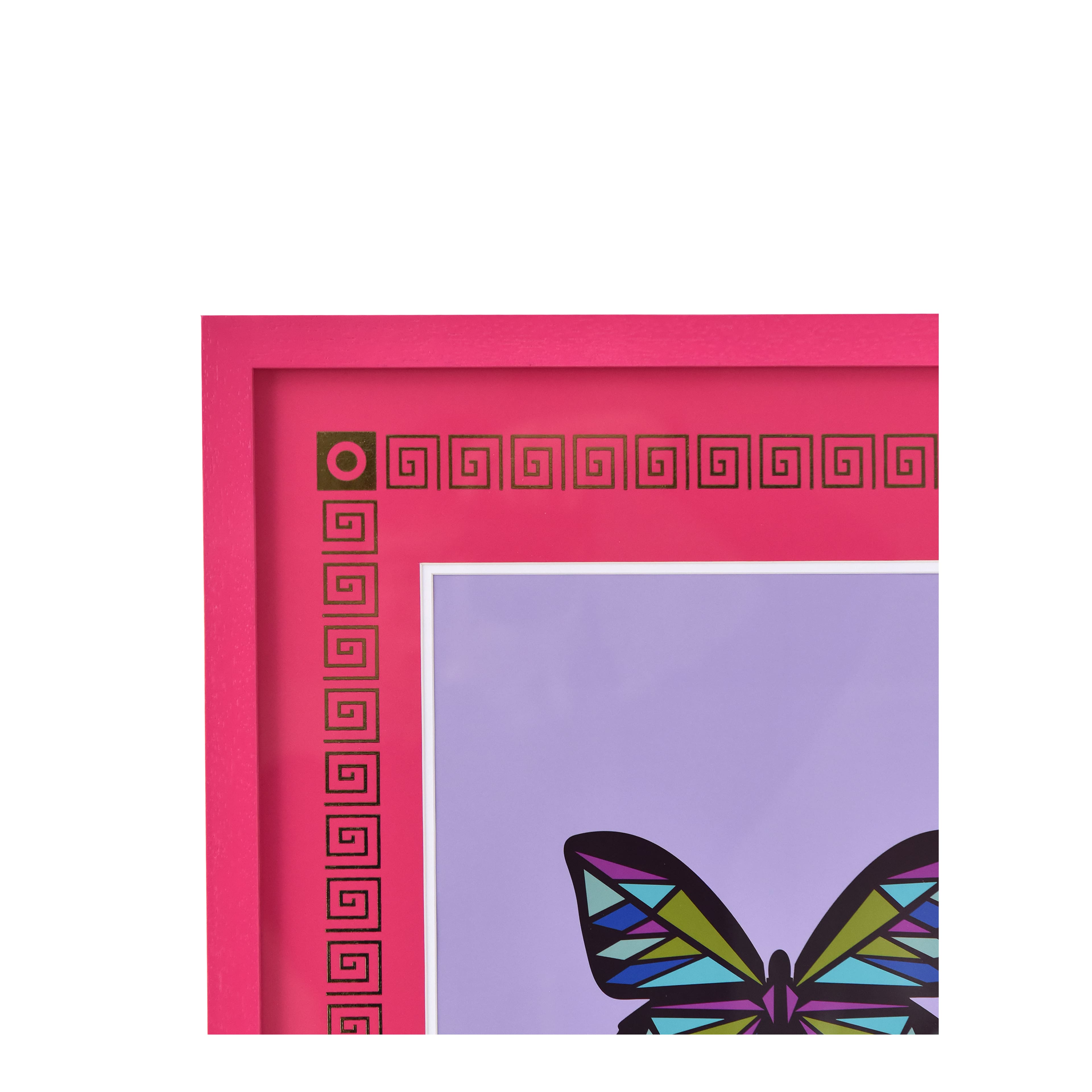 Jonathan Adler x Michaels 11" x 14" Pink Greek Key Matted Wood Wall Frame