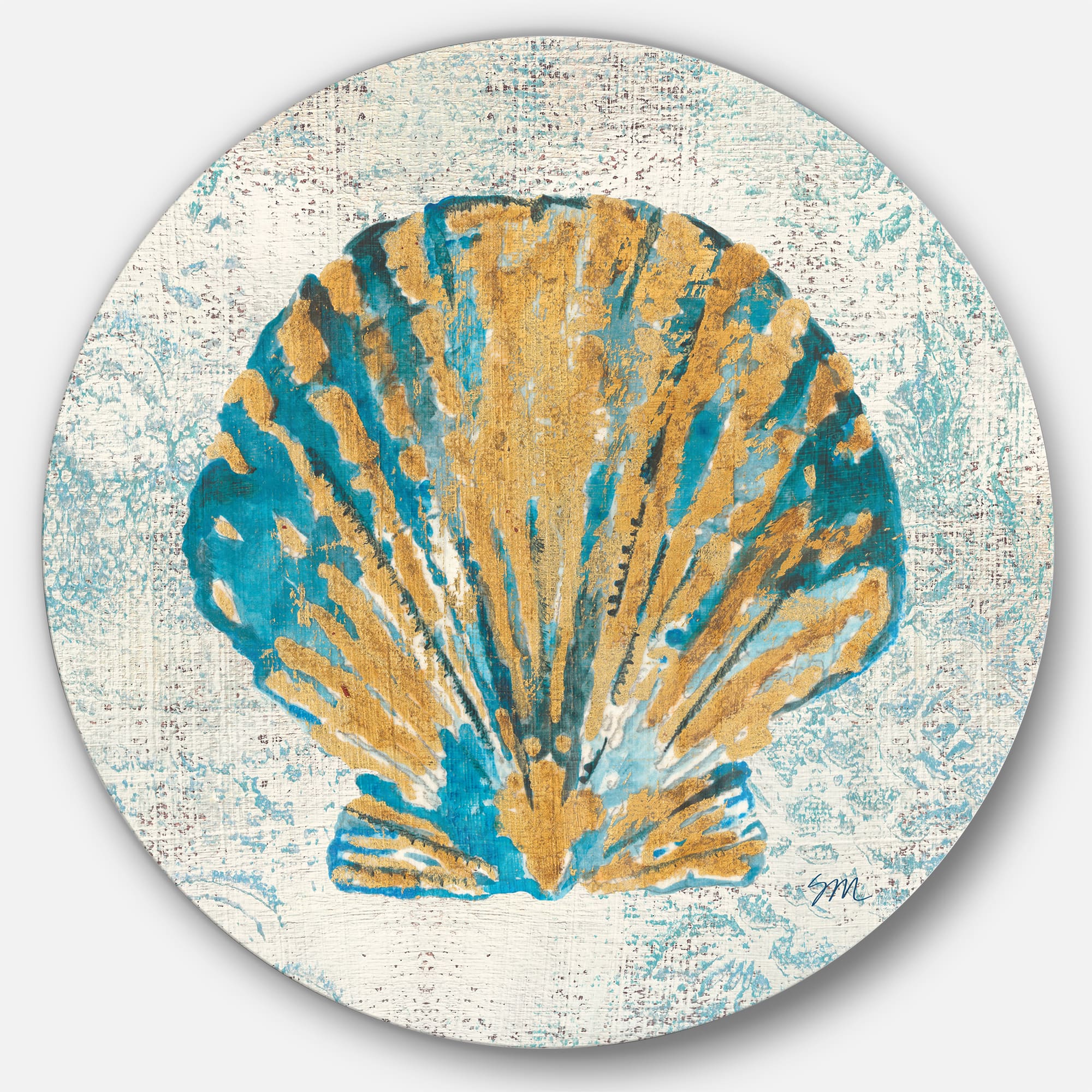 Designart - Coastal Pastel seashells I