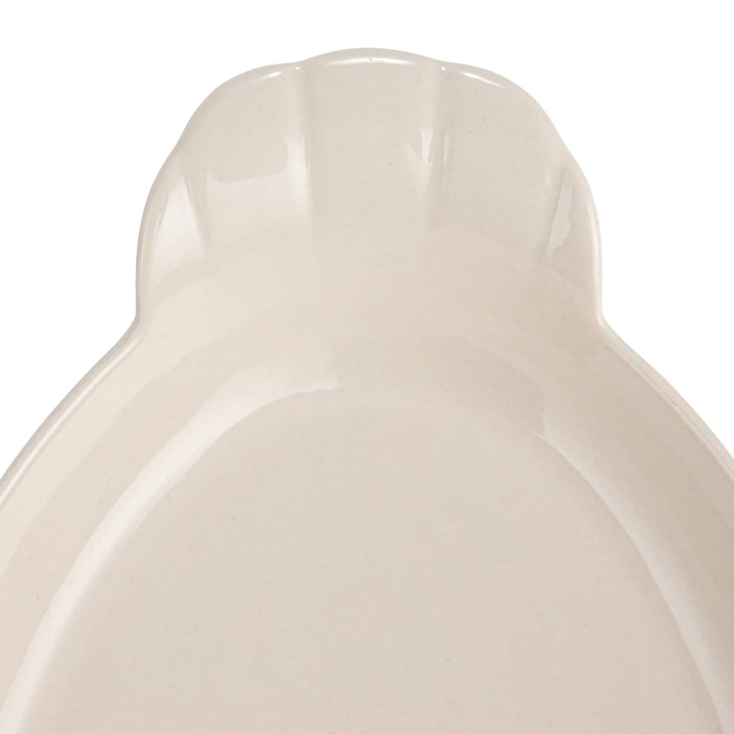 Hello Honey® 10" White Stoneware Trays with Handles, 4ct.