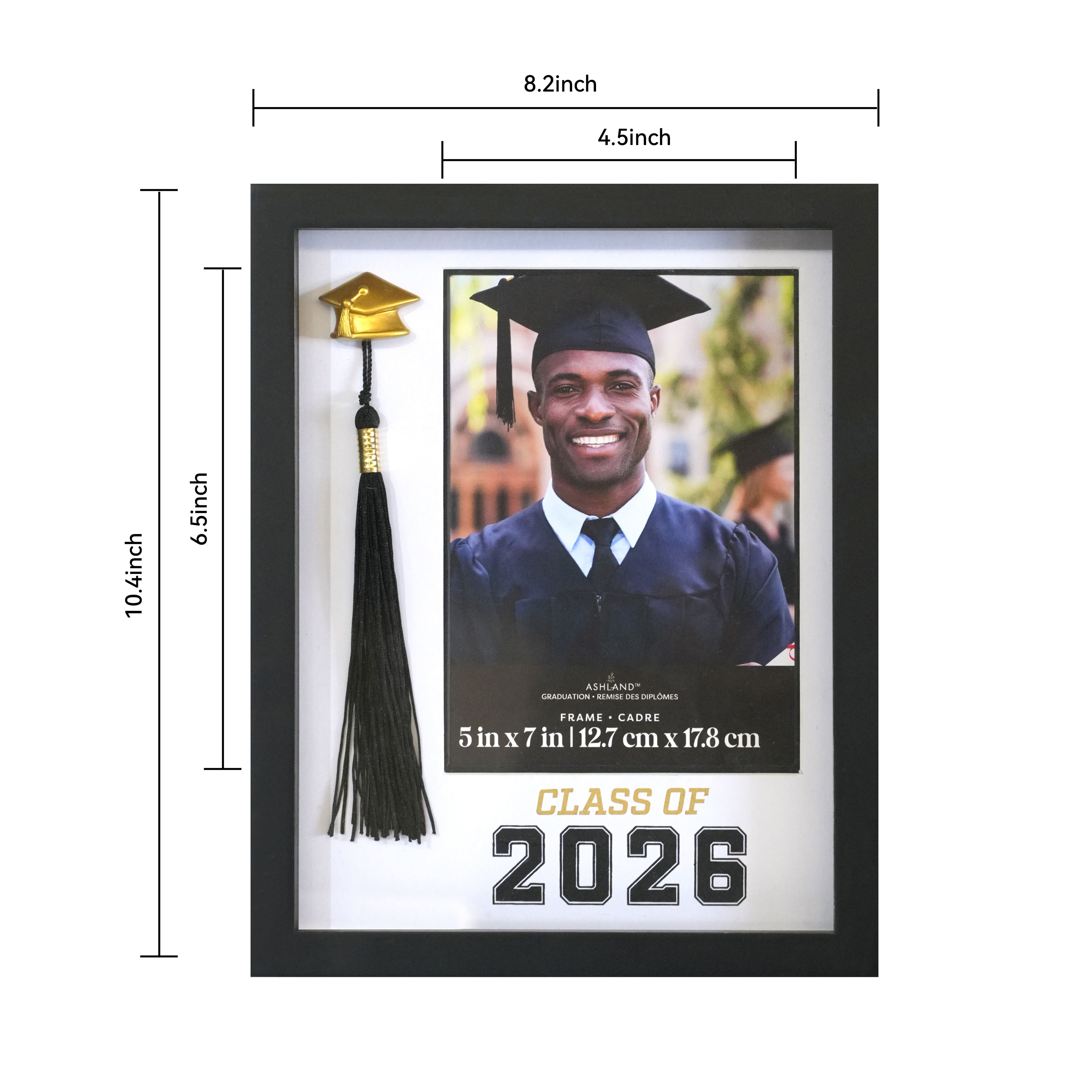 5" x 7" Black & White Class of 2026 Tassel Frame, Graduation by Ashland®