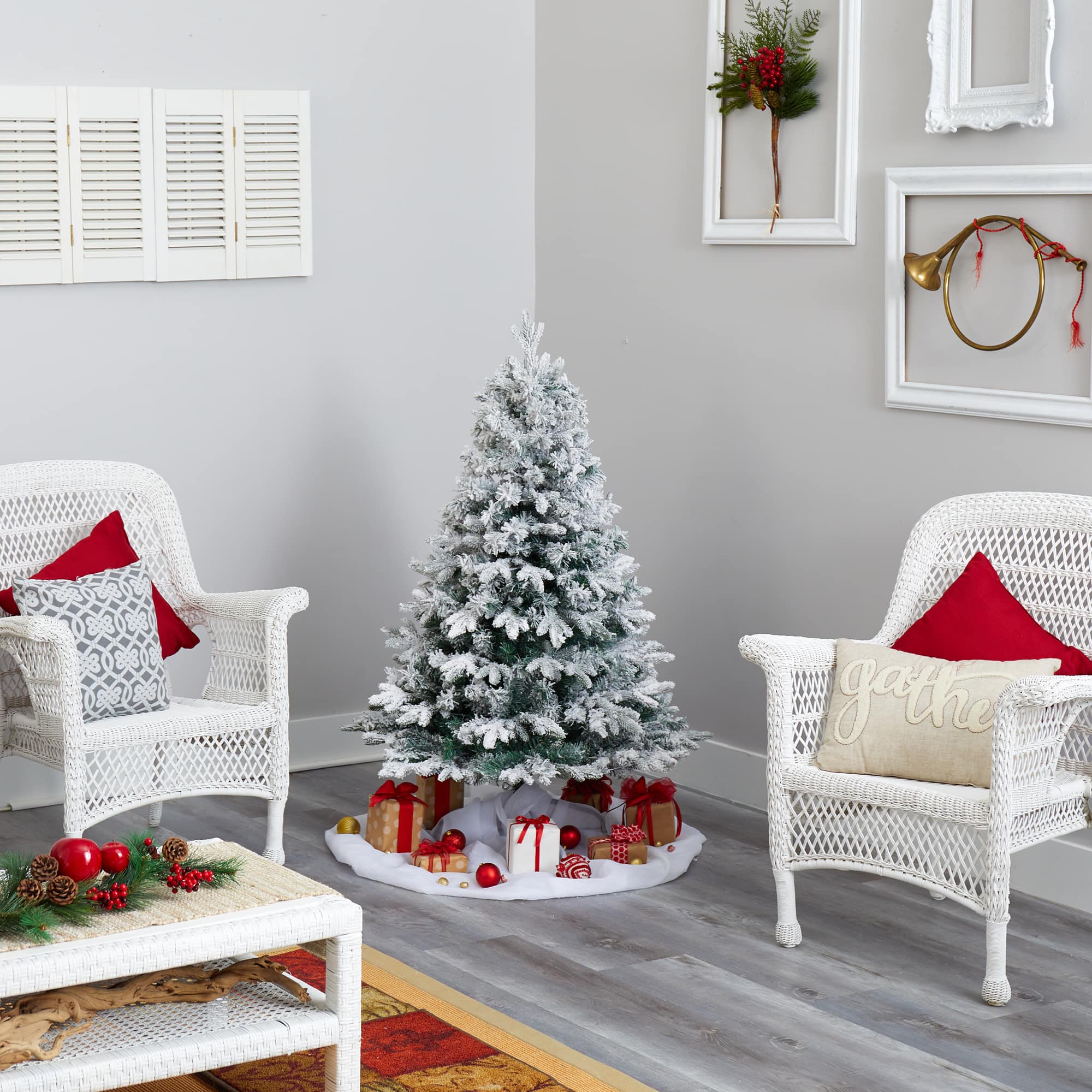 4ft. Pre-Lit Vermont Mixed Pine Artificial Christmas Tree, Clear LED Lights
