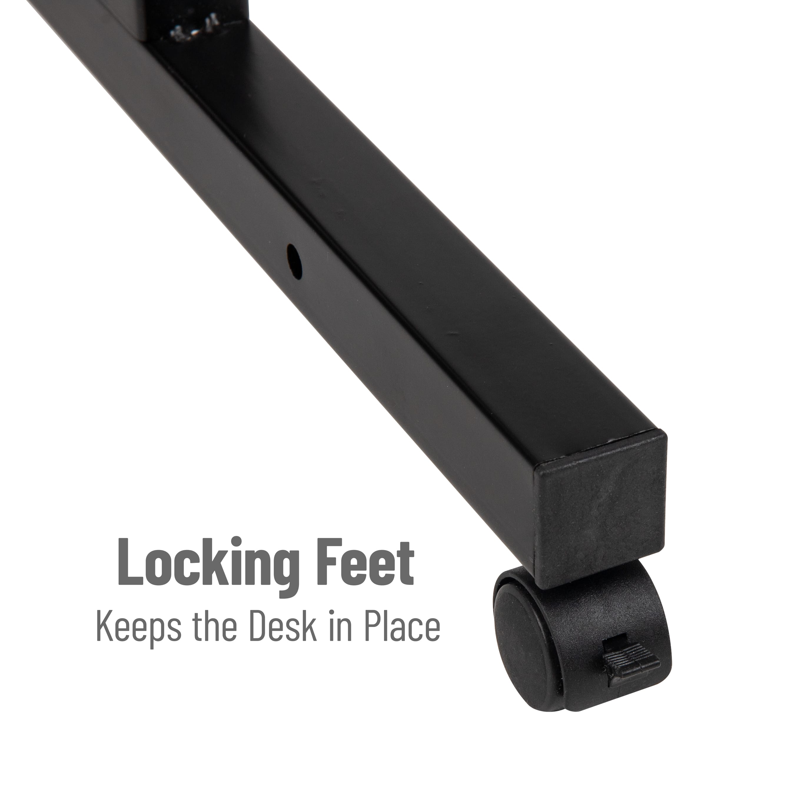 Mind Reader Black Mobile Sitting or Standing Desk