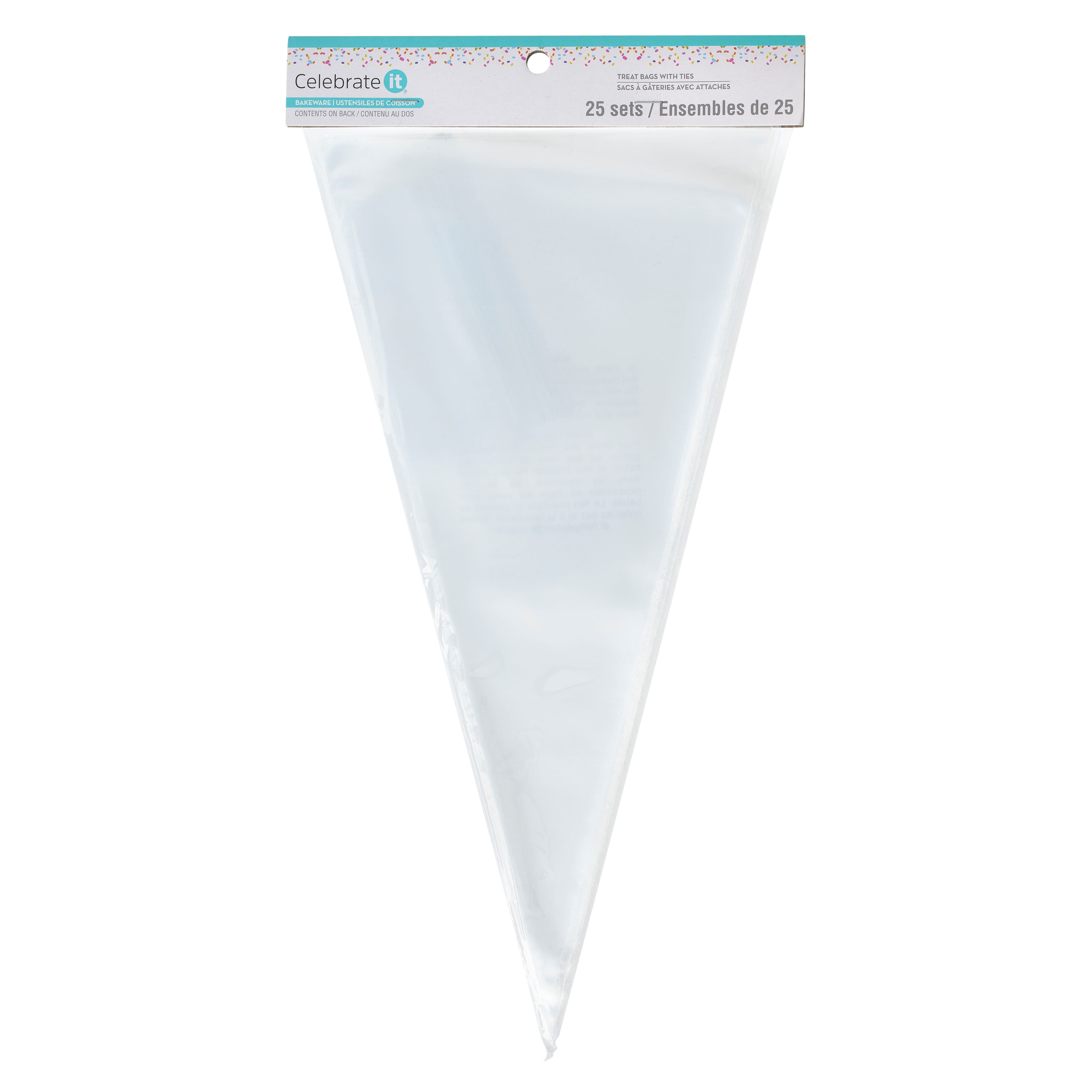 24 Packs: 25 ct. (600 total) Cone Treat Bags by Celebrate It®