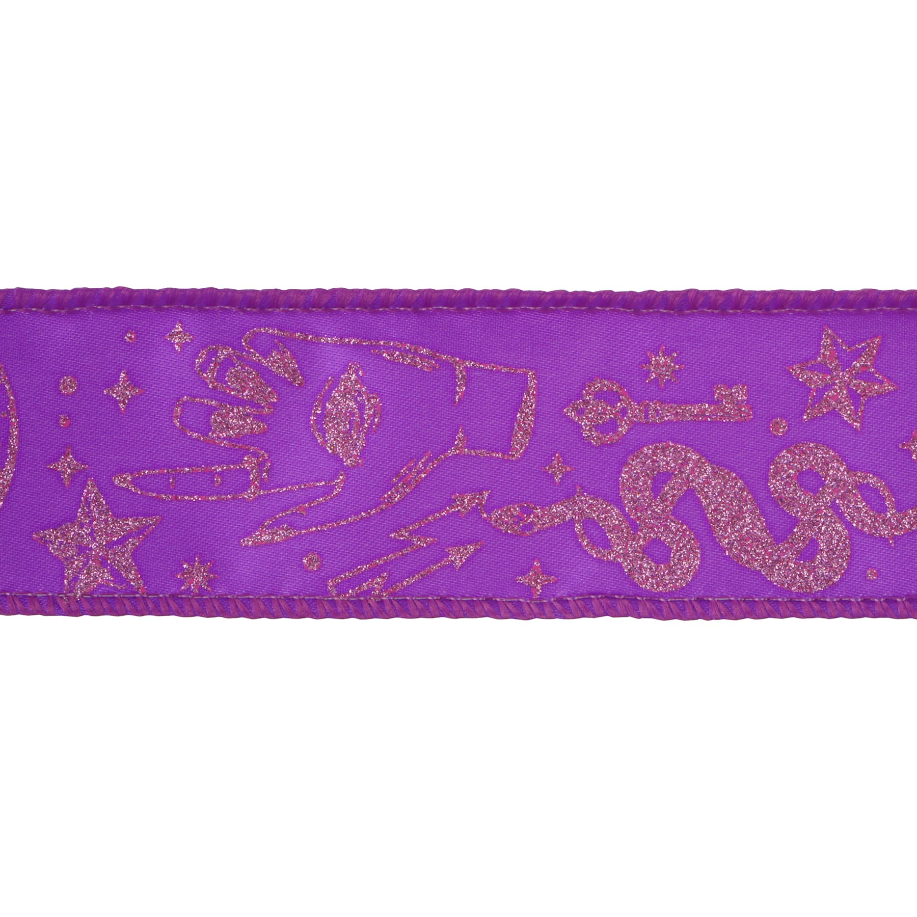 1.5" x 10yd. Purple & Gold Divinity Hand Wired Ribbon by Celebrate It®
