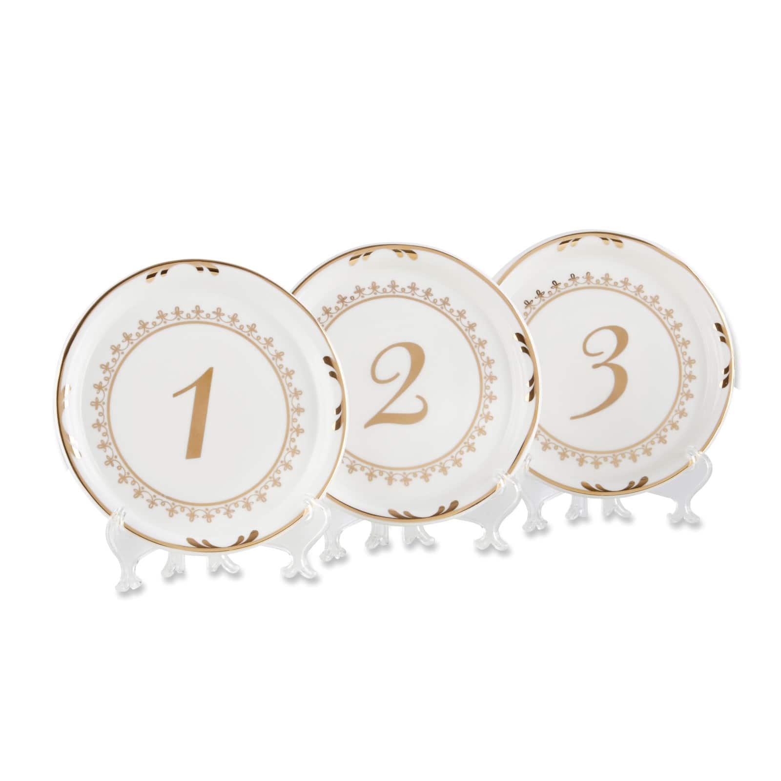 Kate Aspen® Tea Time Vintage Plate Table Numbers (1 to 6)