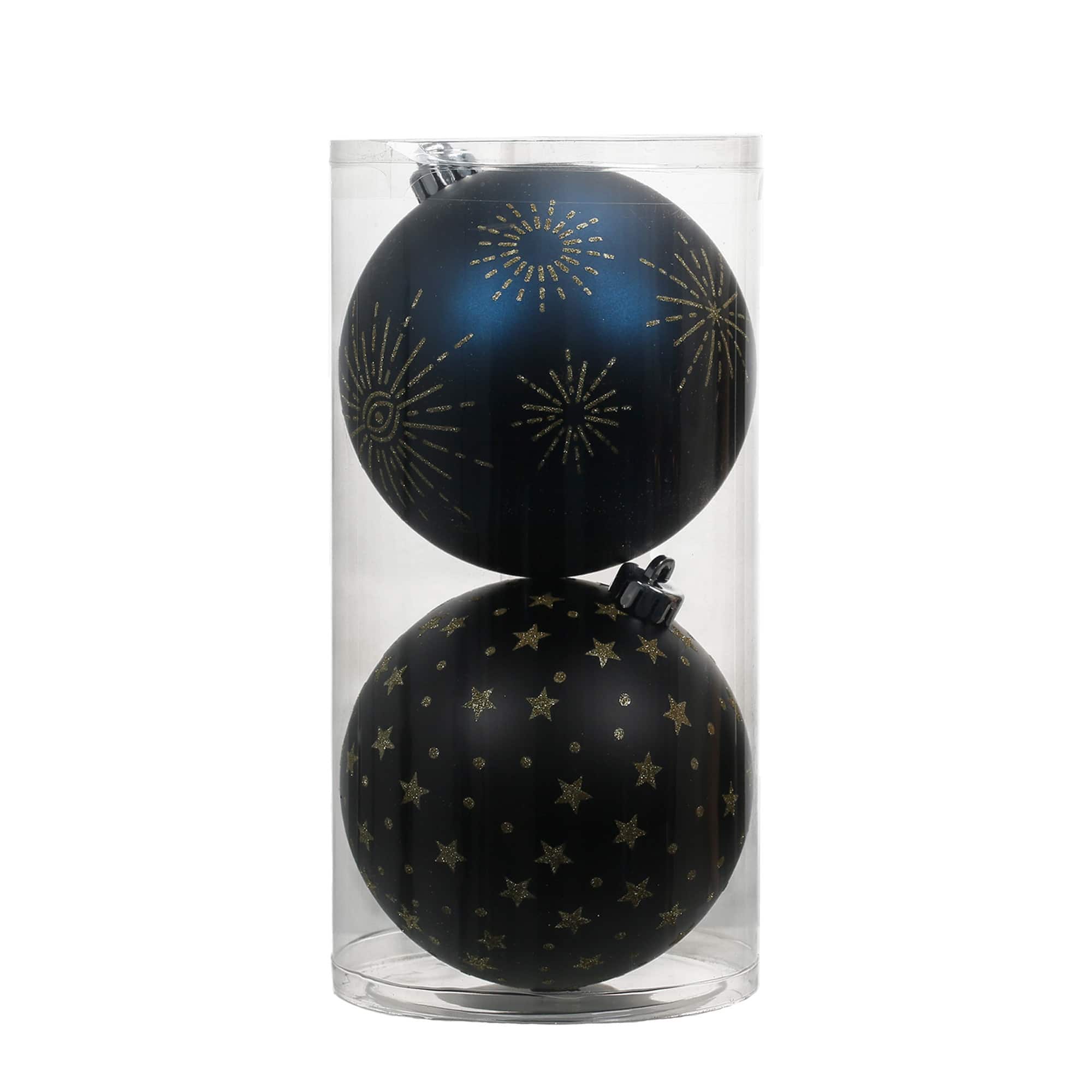 2 Pack 6" Black Celestial Halloween Ball Ornaments by Ashland®