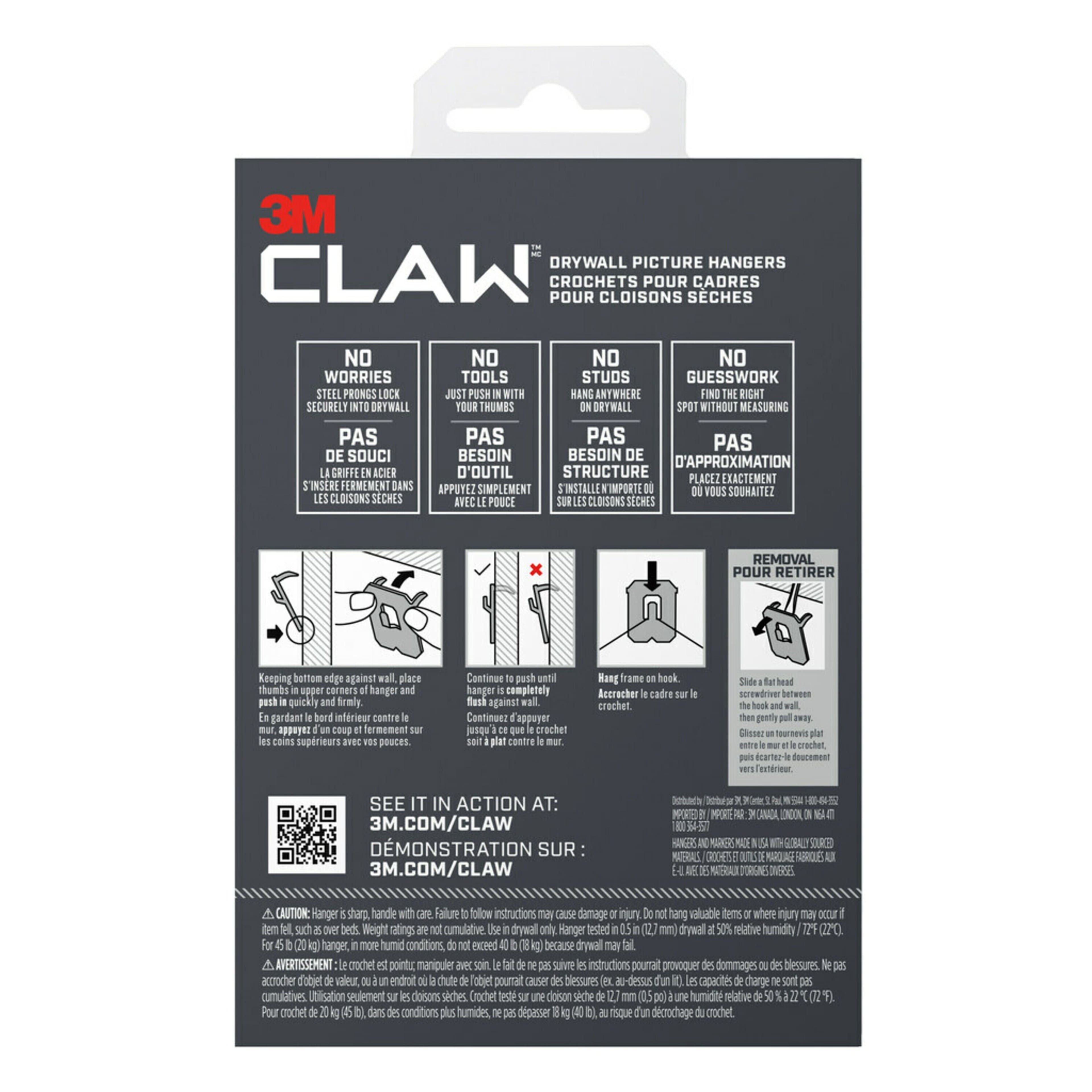 3M CLAW™ Drywall Picture Hangers Variety Pack