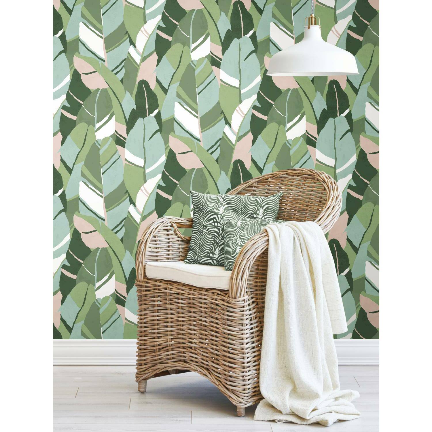 RoomMates Hearts of Palm Peel & Stick Wallpaper