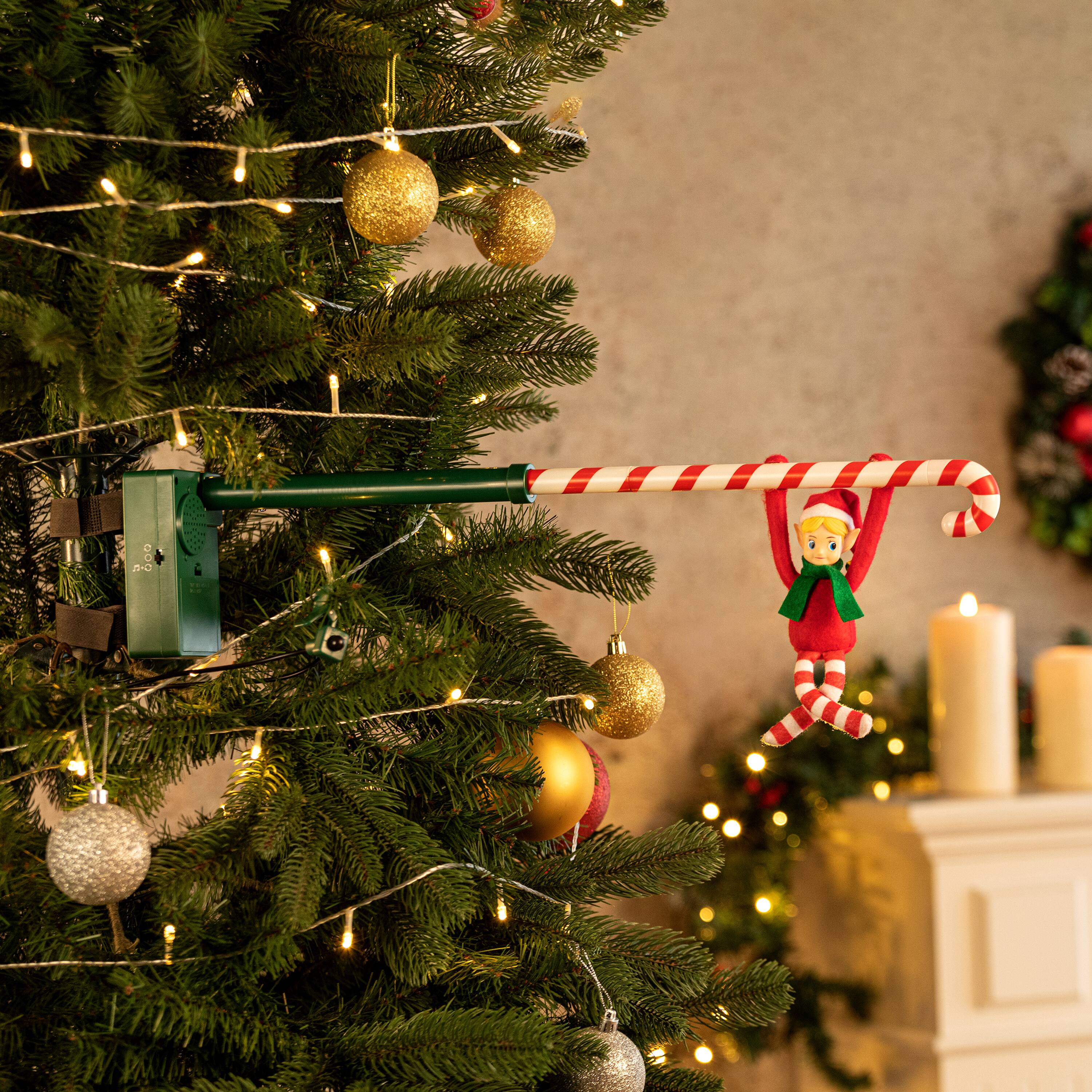 Mr. Christmas 6" Animated Candy Cane Elf Acrobat