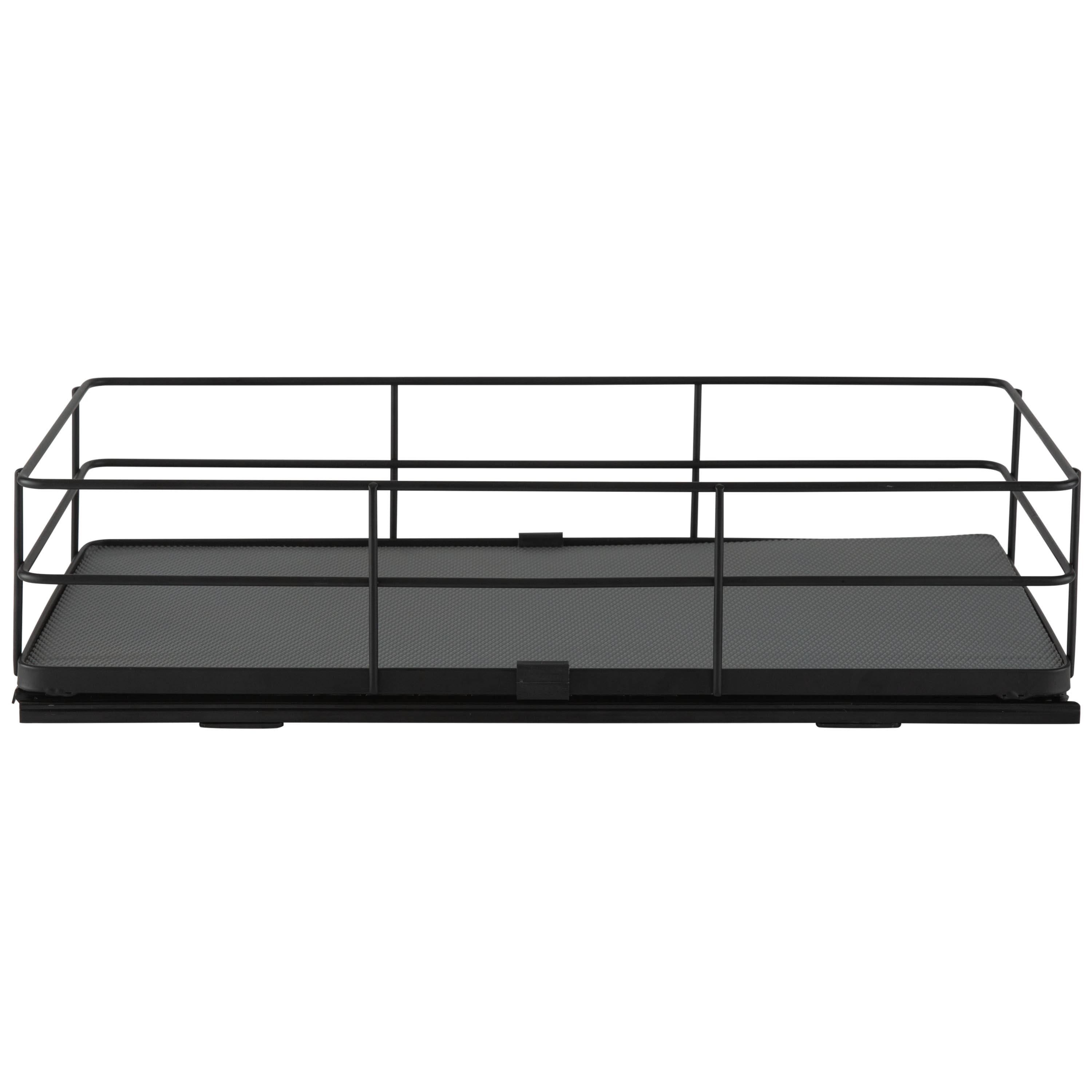 Organize It All Matte Black Slide Out Shelf Organizer