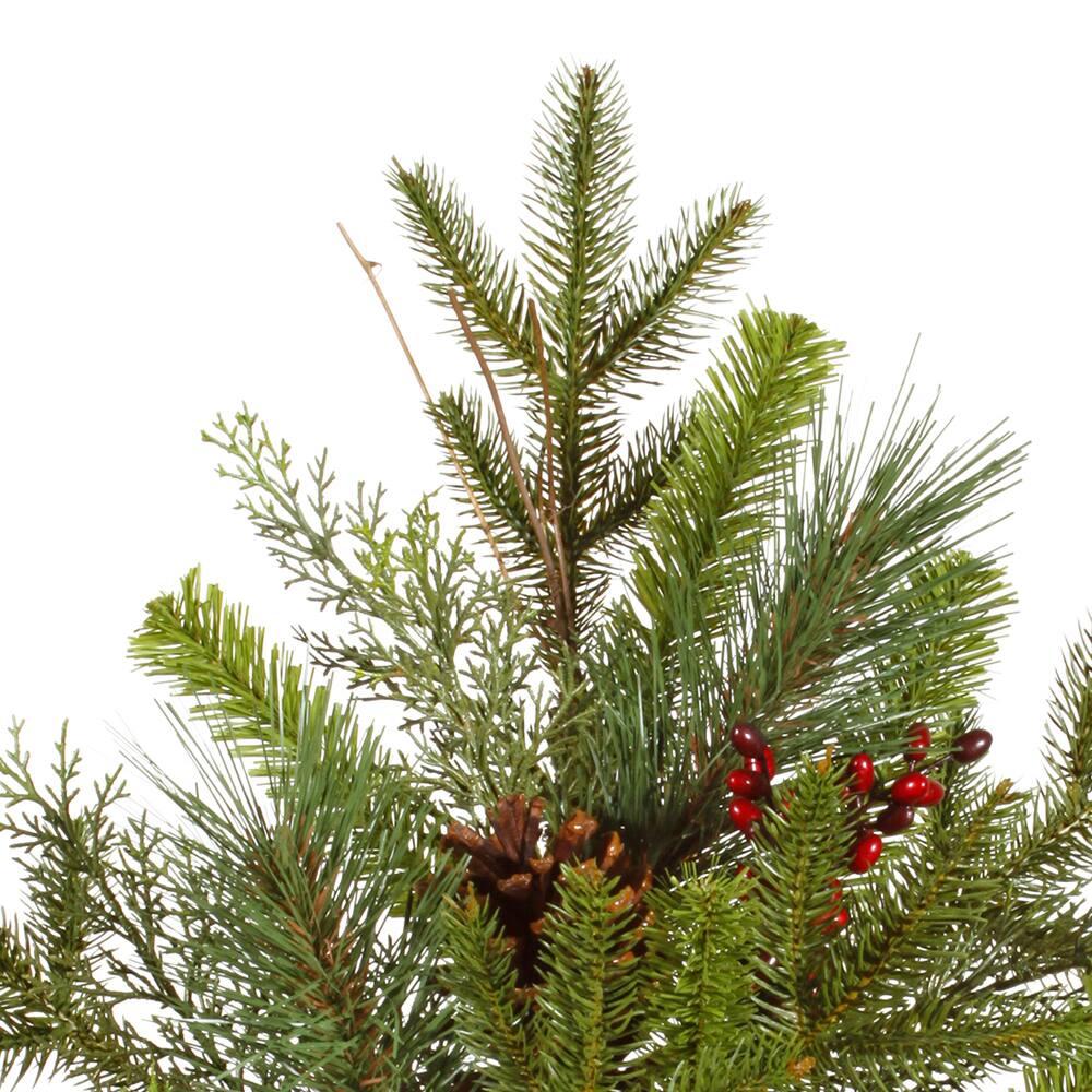 36" Pre-Lit Cibola Mixed Berry Christmas Wreath, Warm White LED Lights