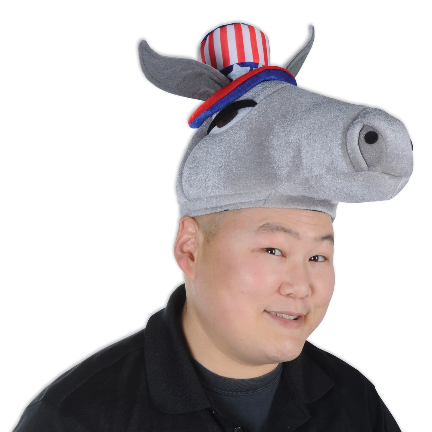 Beistle Adult Patriotic Donkey Plush Hat