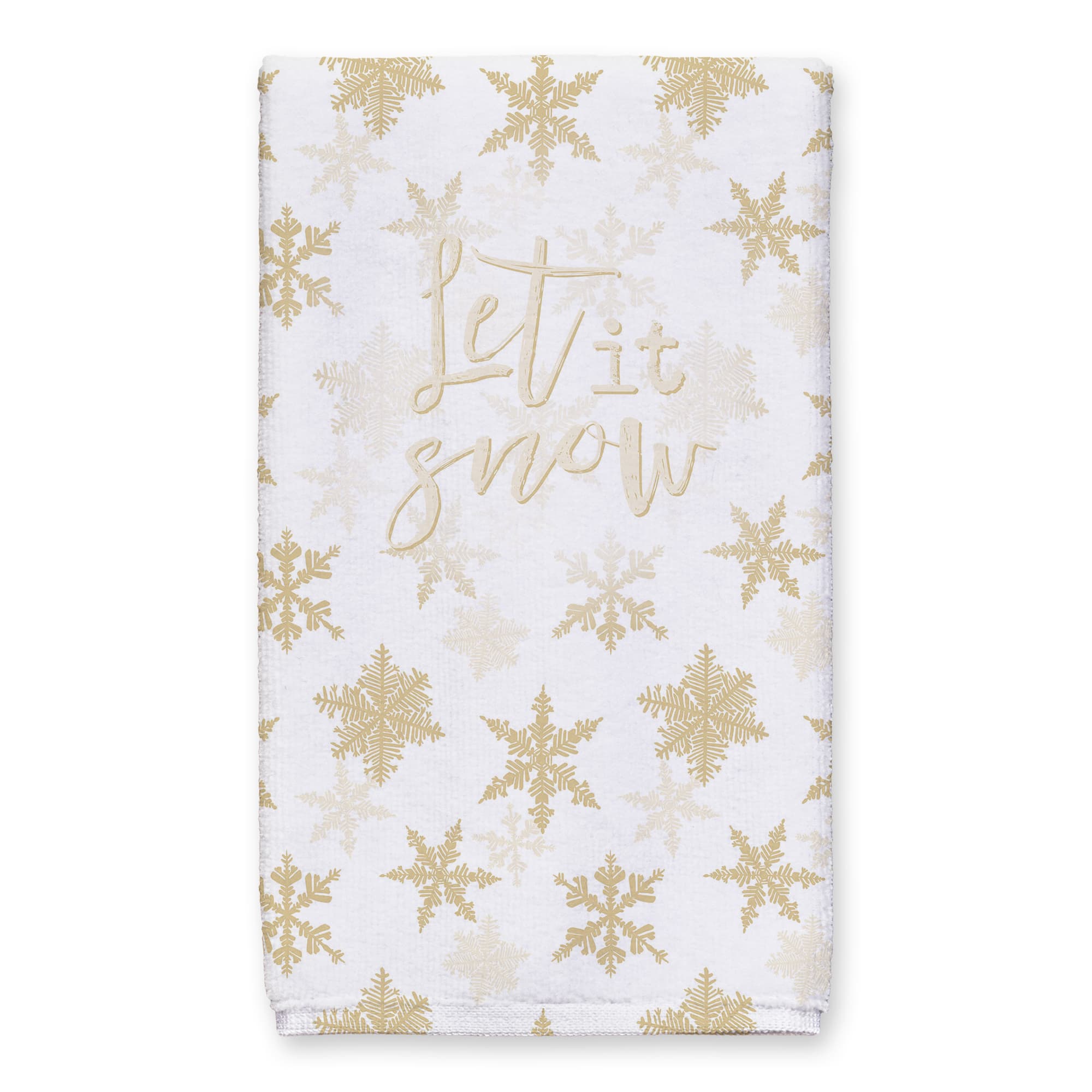 Cream Snowflake Tea Towel Set