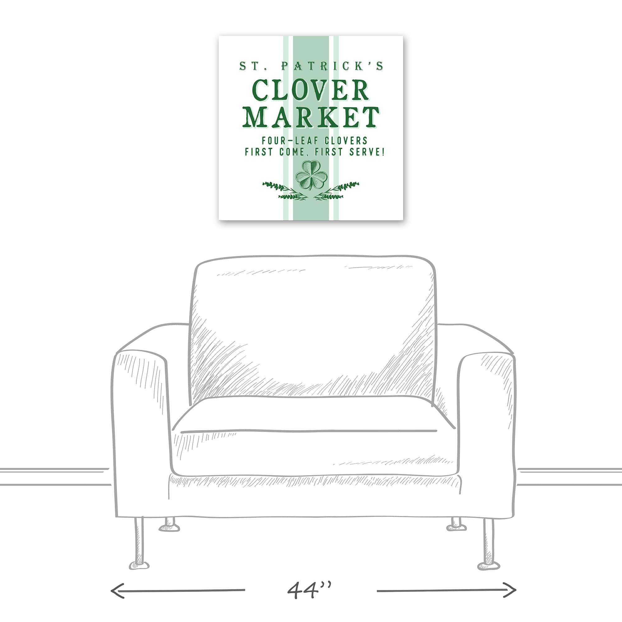 St. Patrick's Clover Market Canvas Wall Art
