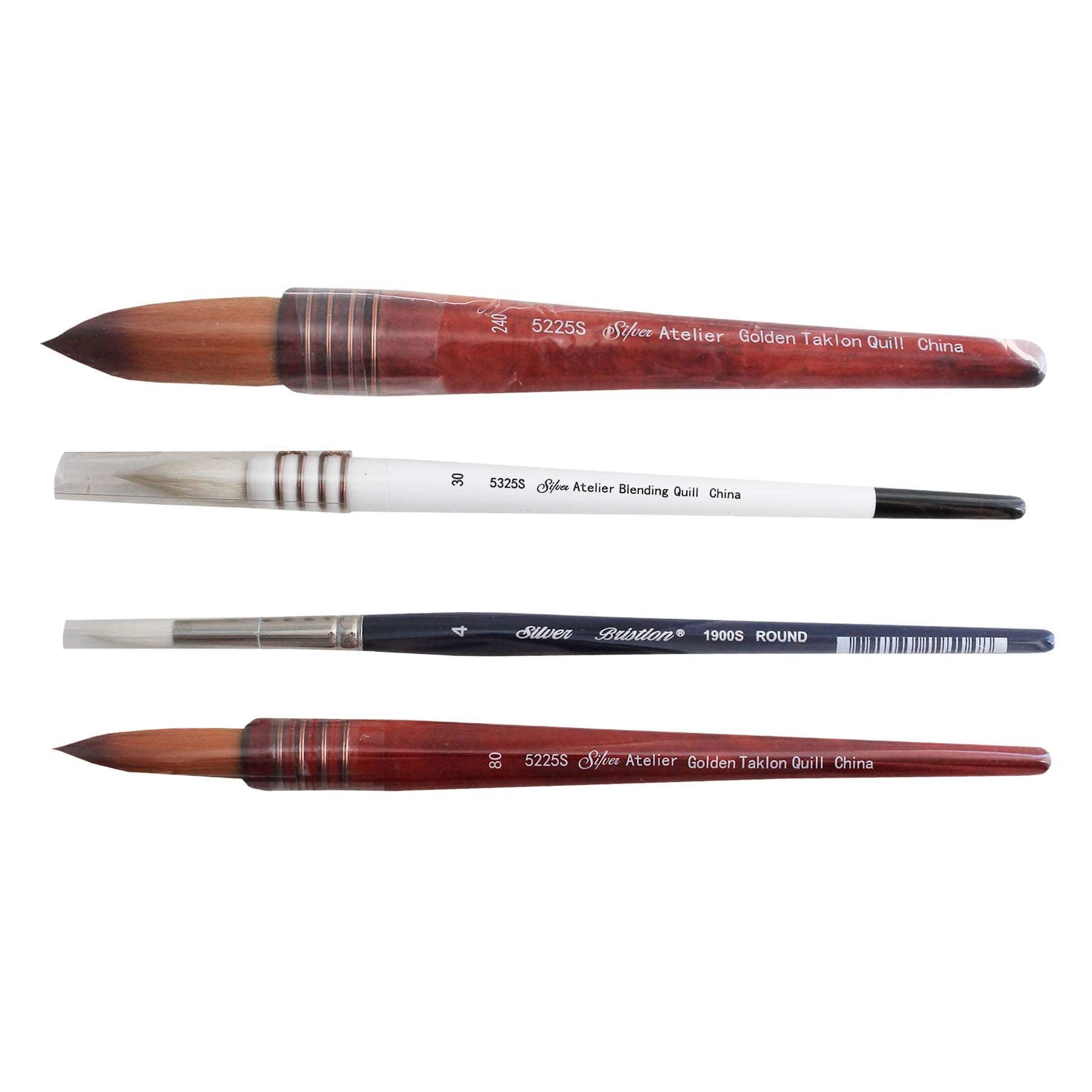 Silver Brush Limited Atelier™ 4 Piece Quills Medium Brushes Set