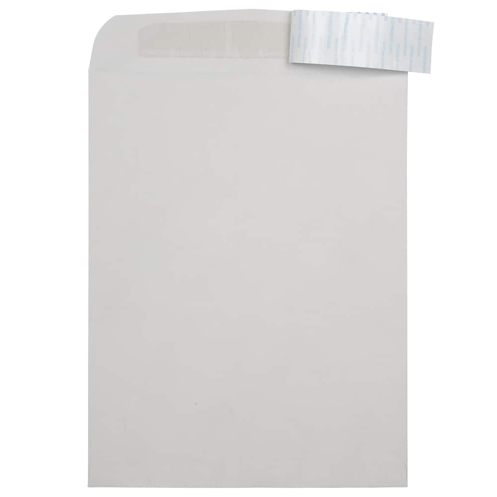 JAM Paper 10" x 13" Light Gray Kraft Peel & Seal Envelopes
