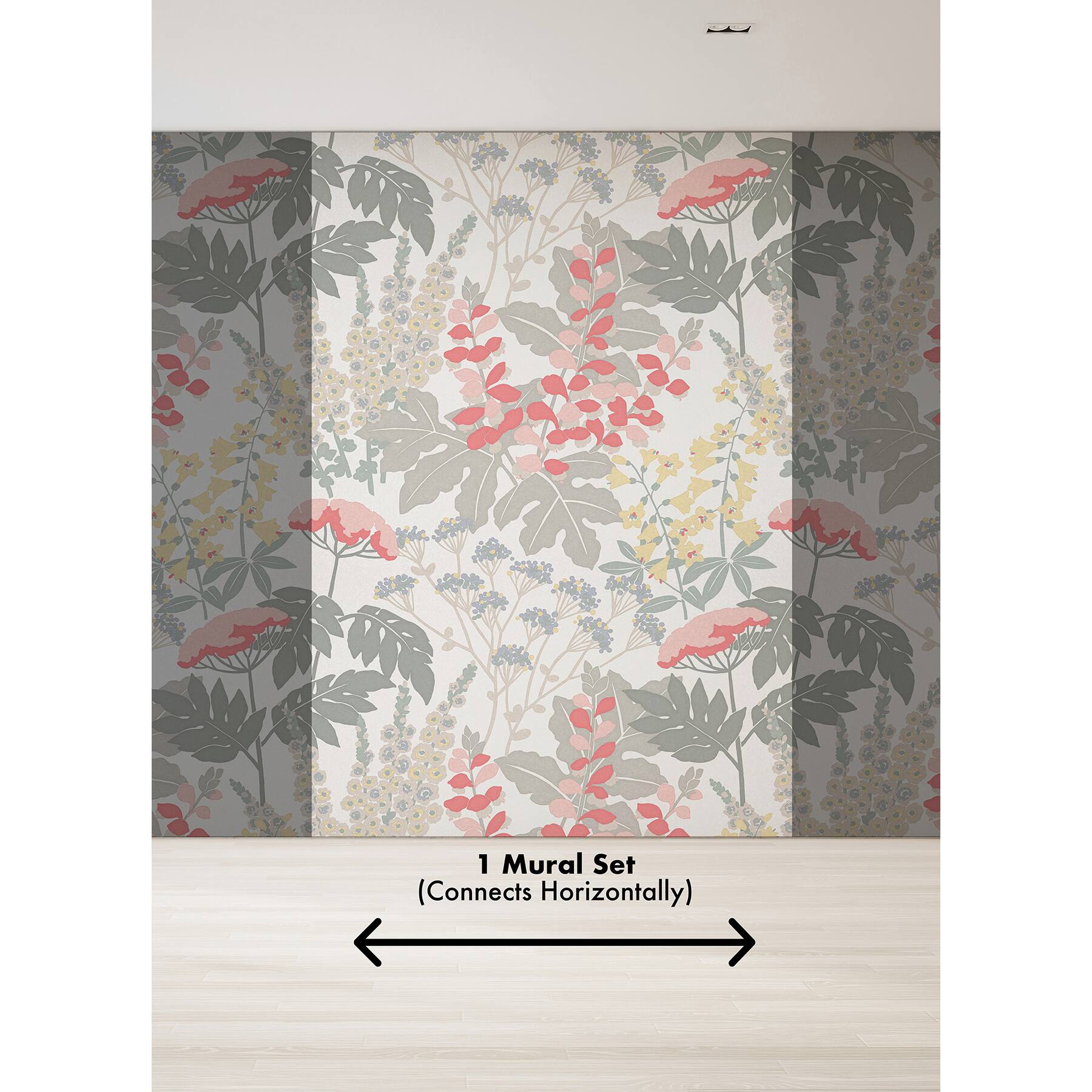 Katie Hunt Pink & Dove Gray Pink Paradise Wall Mural