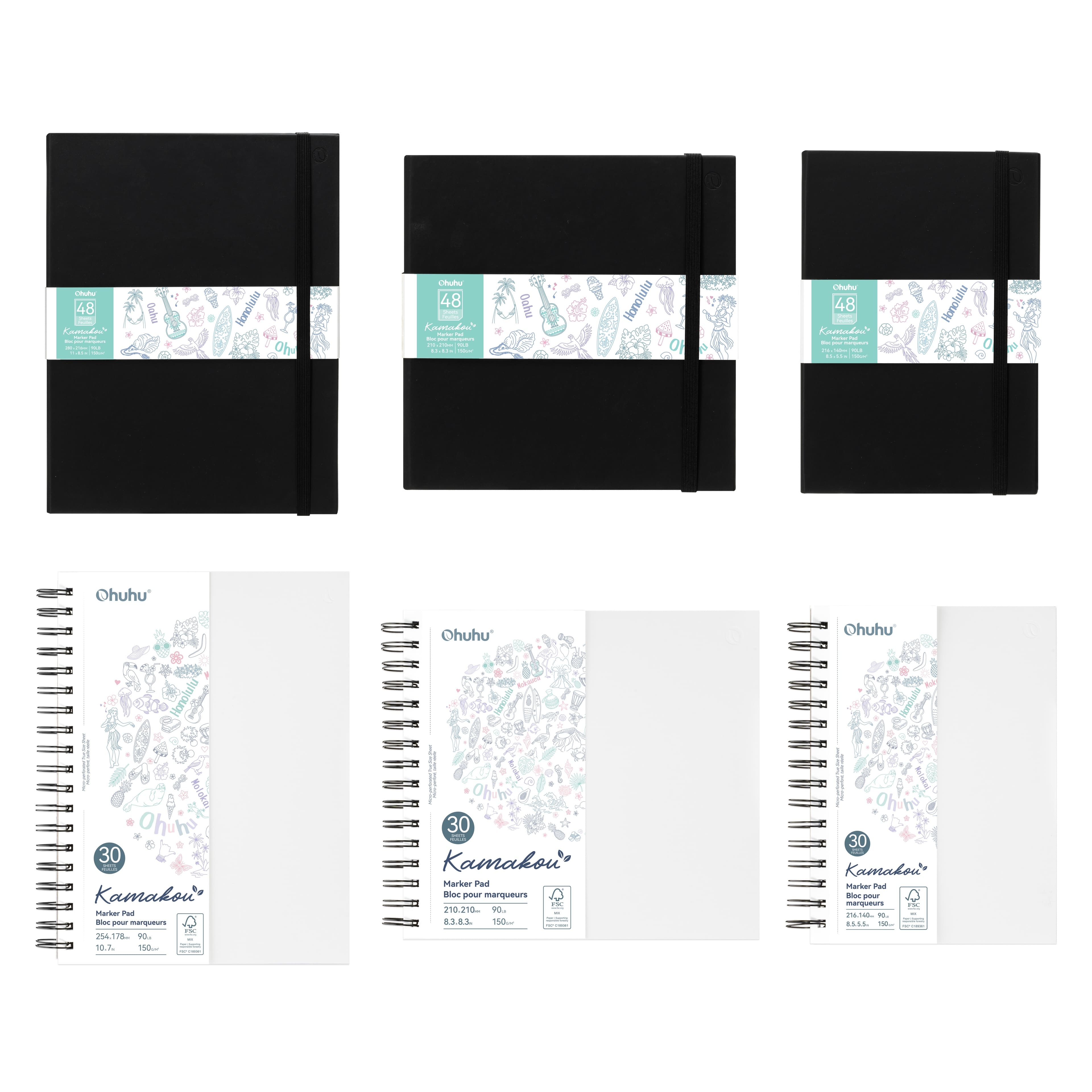 Ohuhu® Spiral Bound Marker Pad