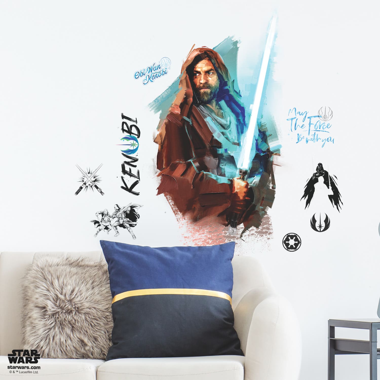 RoomMates Obi Wan Kenobi Painted Peel & Stick Giant Wall Decals