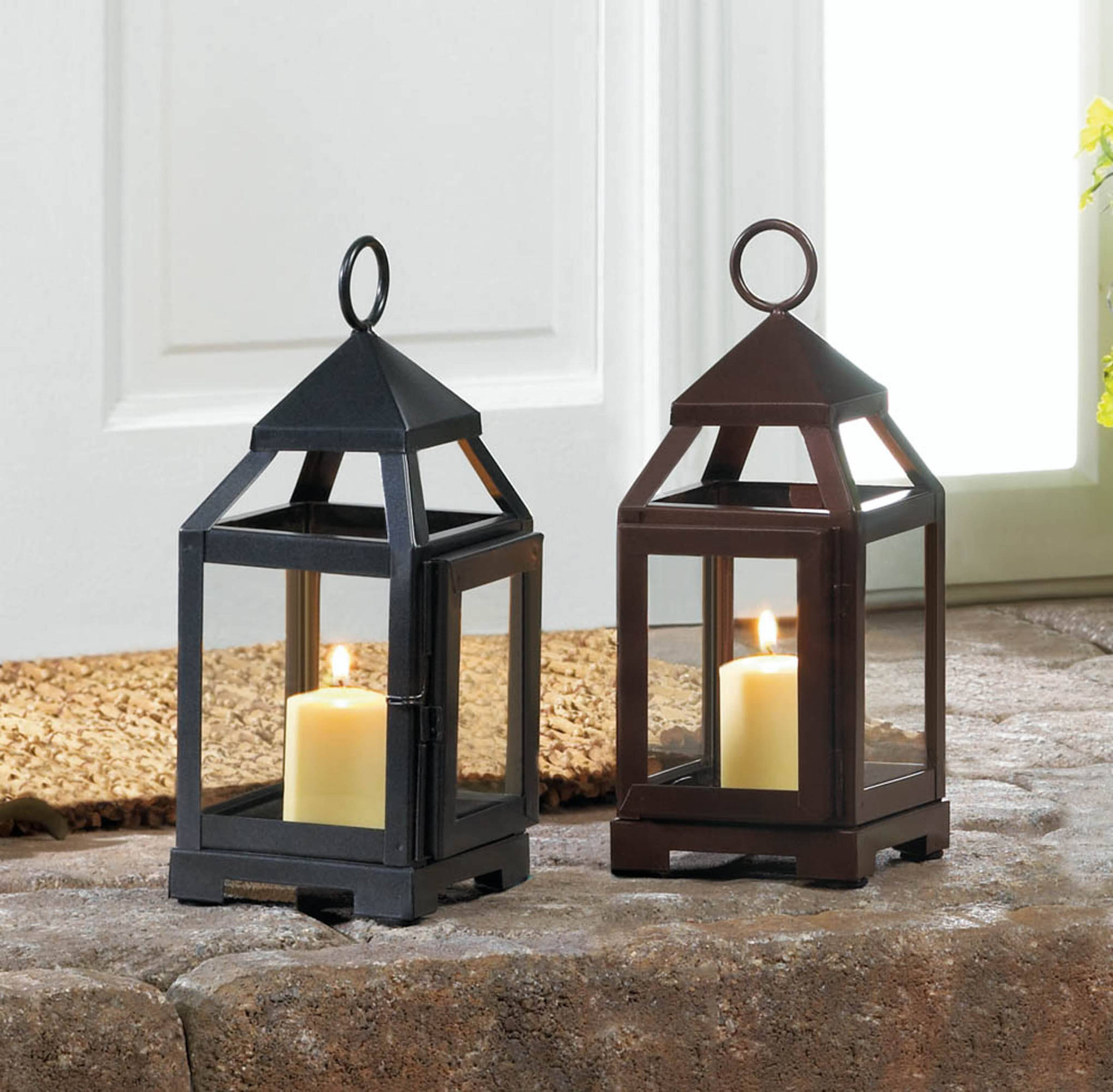 8.75" Copper Mini Contemporary Lantern