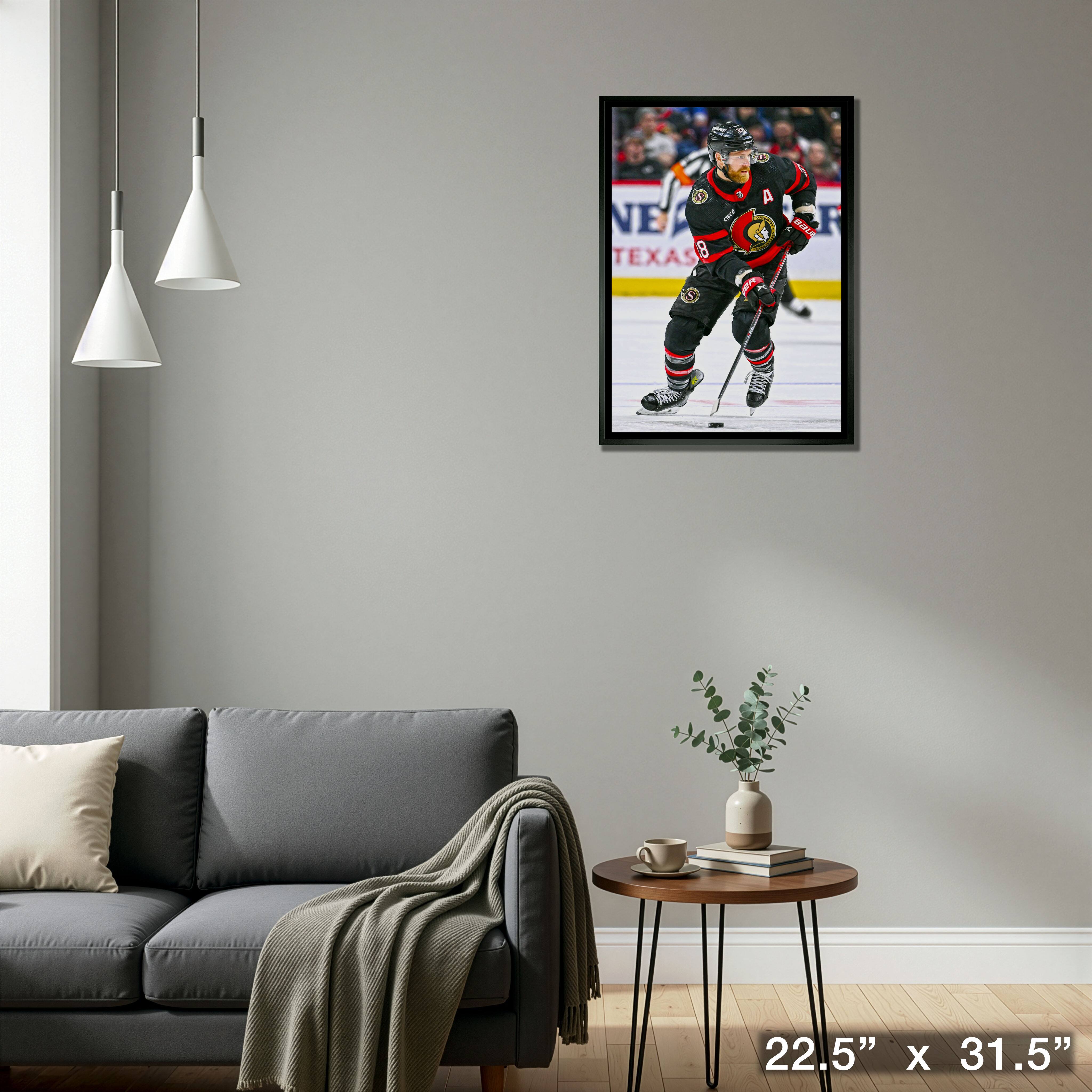 Claude Giroux 20" x 29" Framed Canvas Ottawa Senators 22.5" x 31.5"