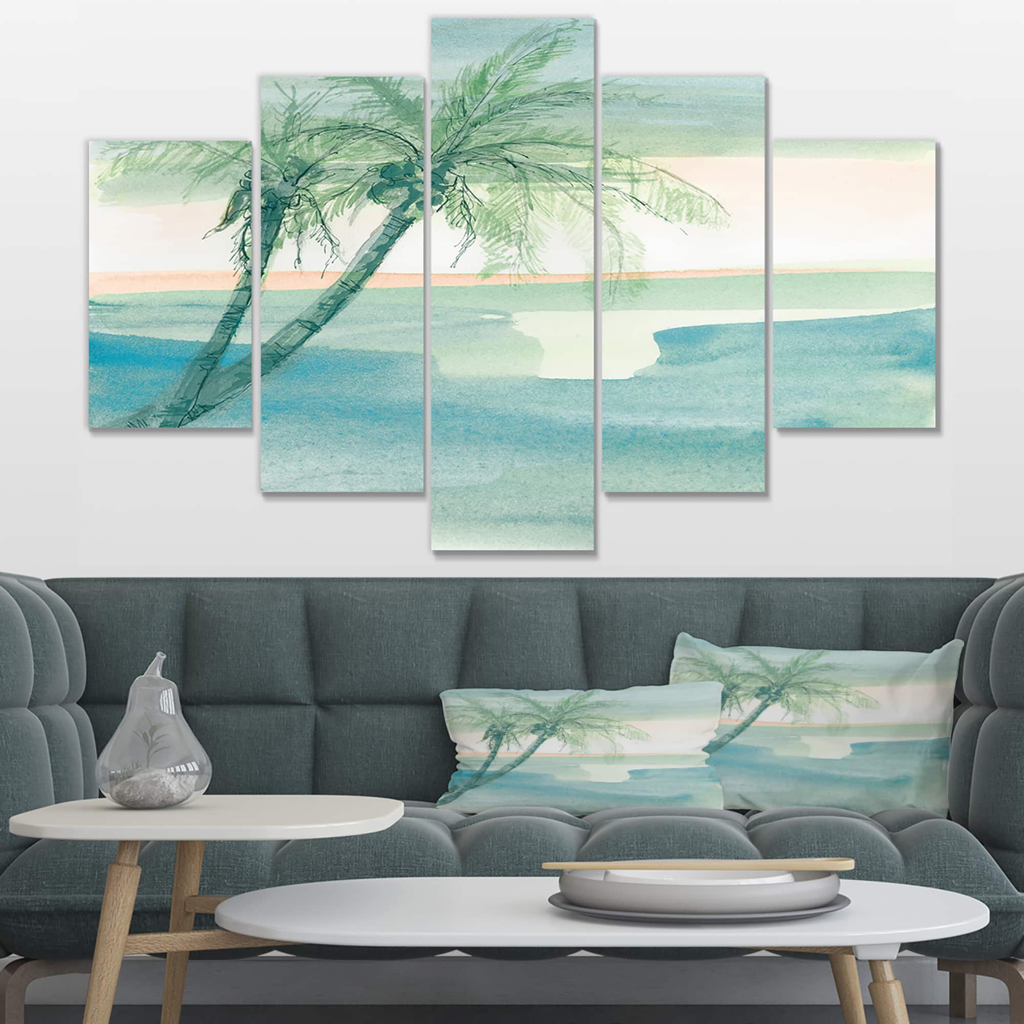 Designart - Peaceful Dusk I Tropical