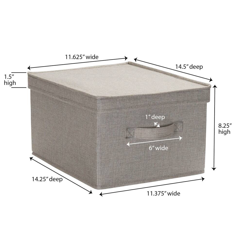 Household Essentials Fabric Storage Bin with Lid, 2ct.