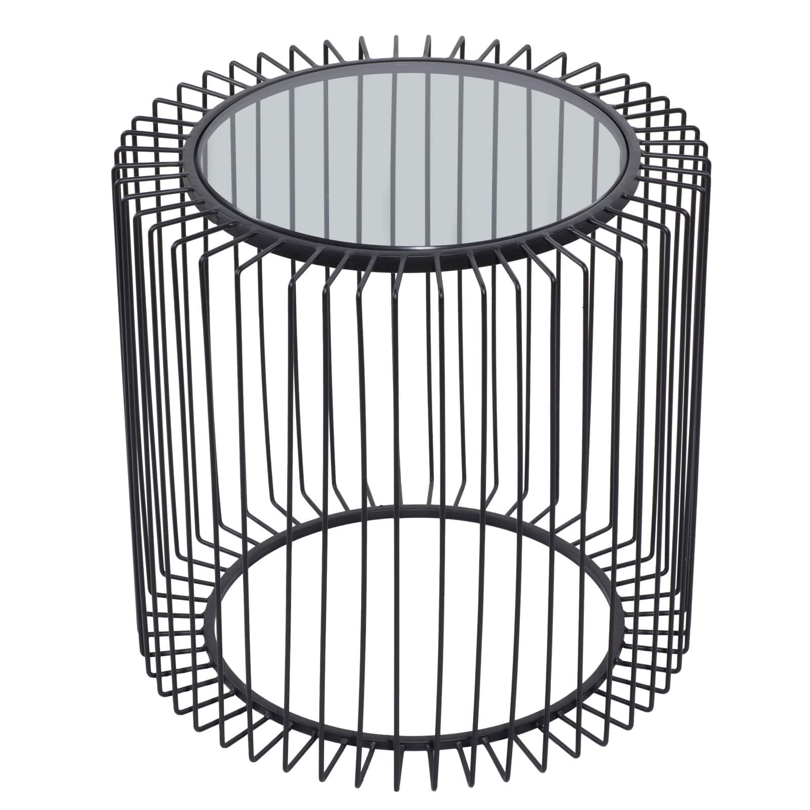 20" Black Contemporary Metal Accent Table