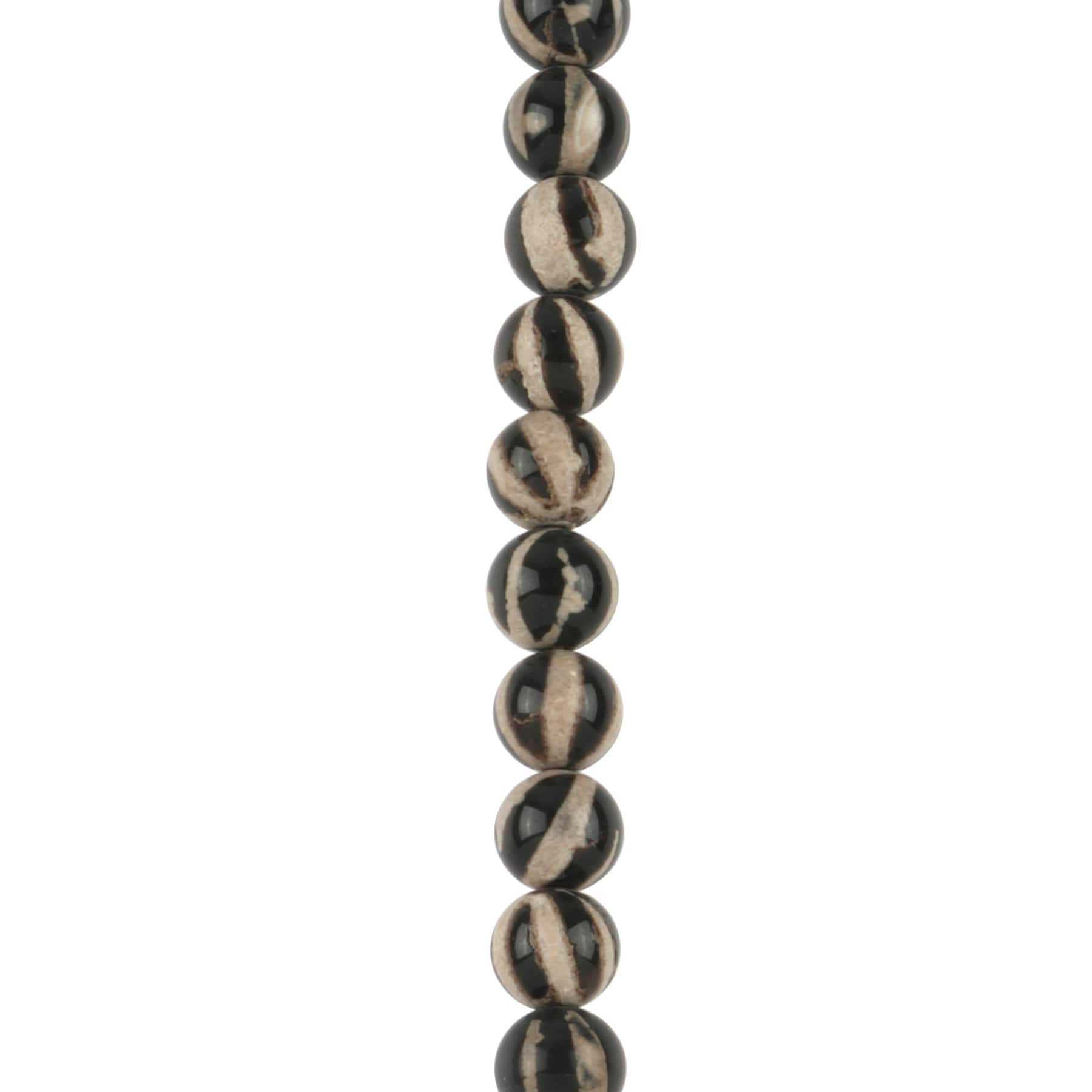 Black Dyed Agate Round Beads, 7.5mm by Bead Landing™