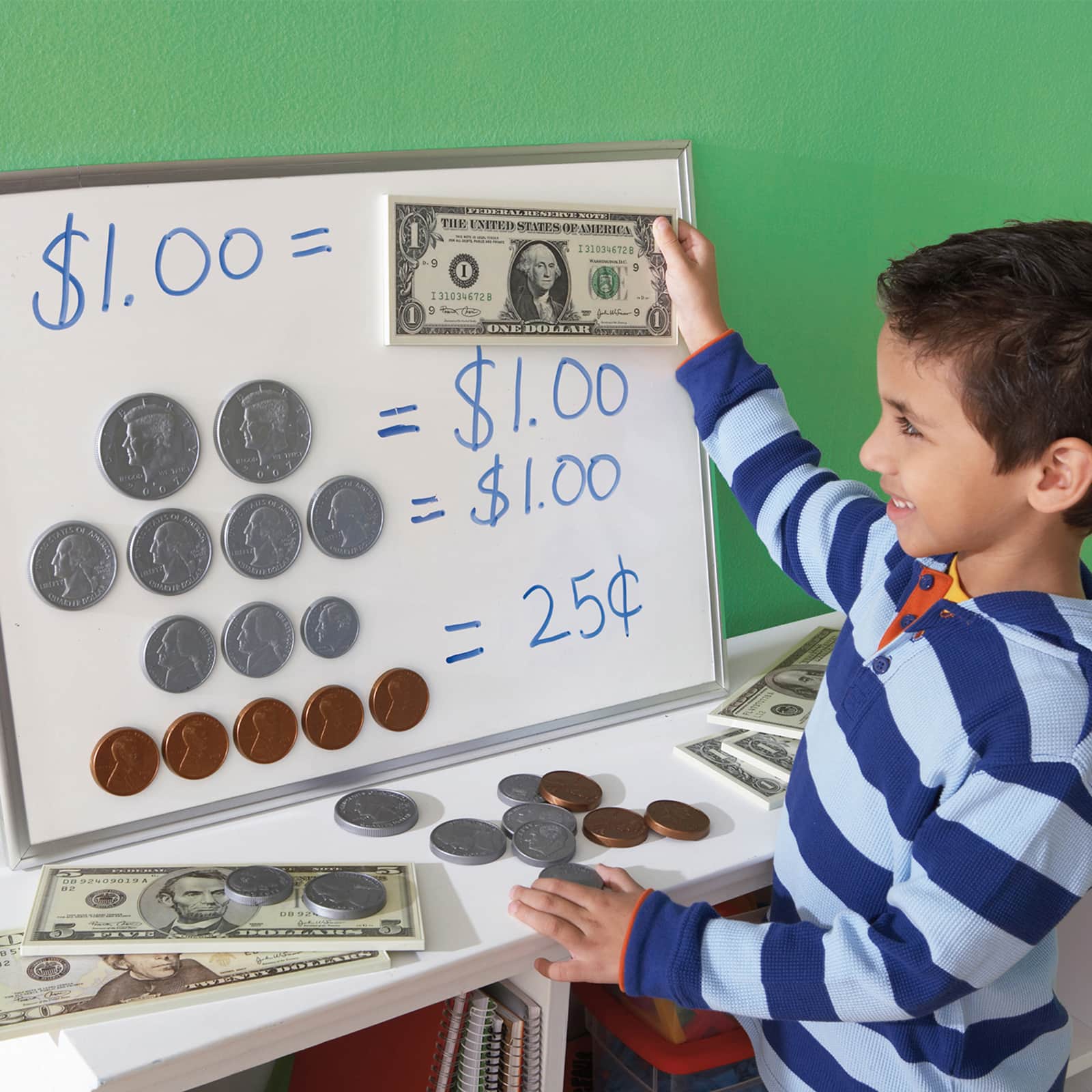 Big Money™ Magnetic Coins & Bills, 50 Pack
