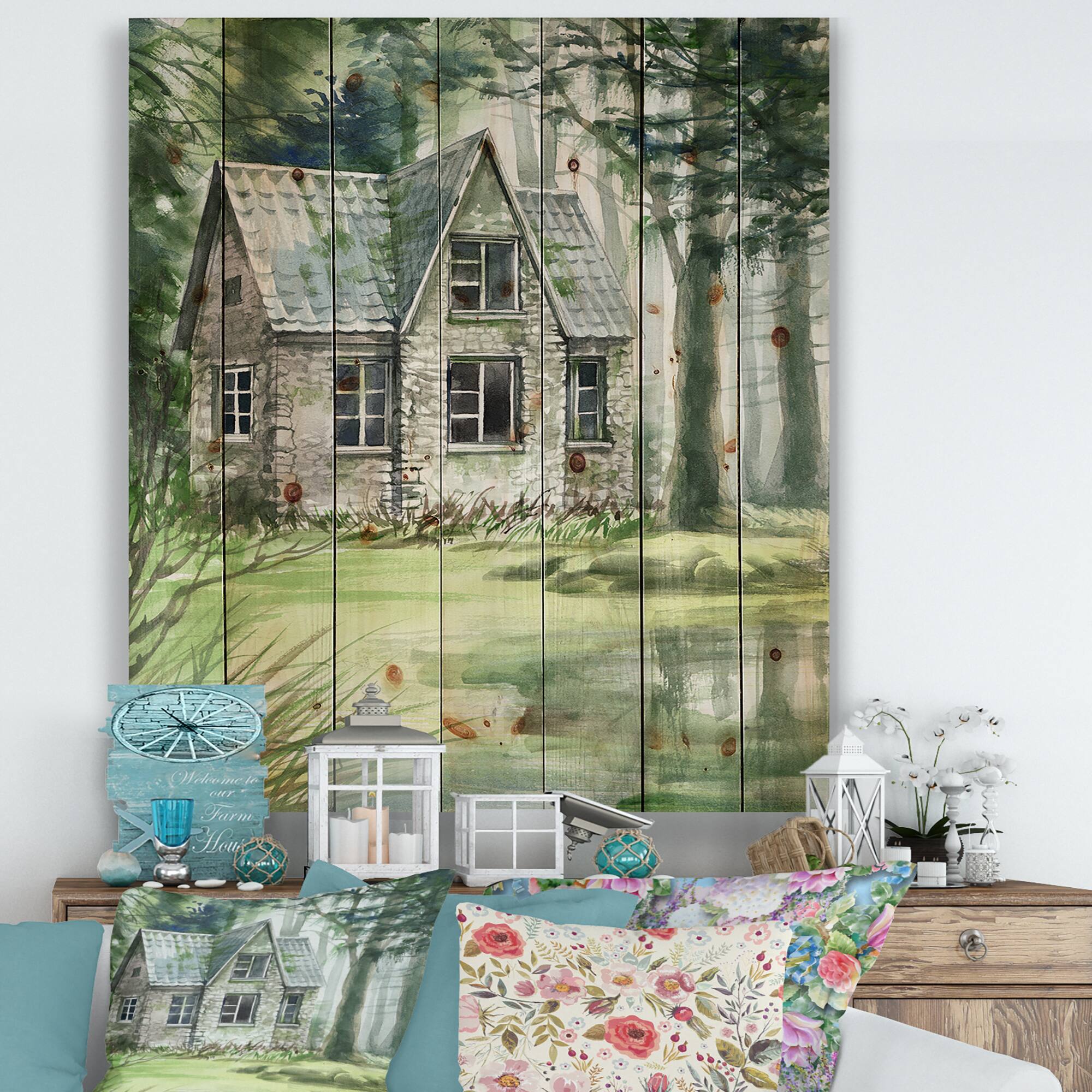 Designart - Haunted House In The Pine Forest