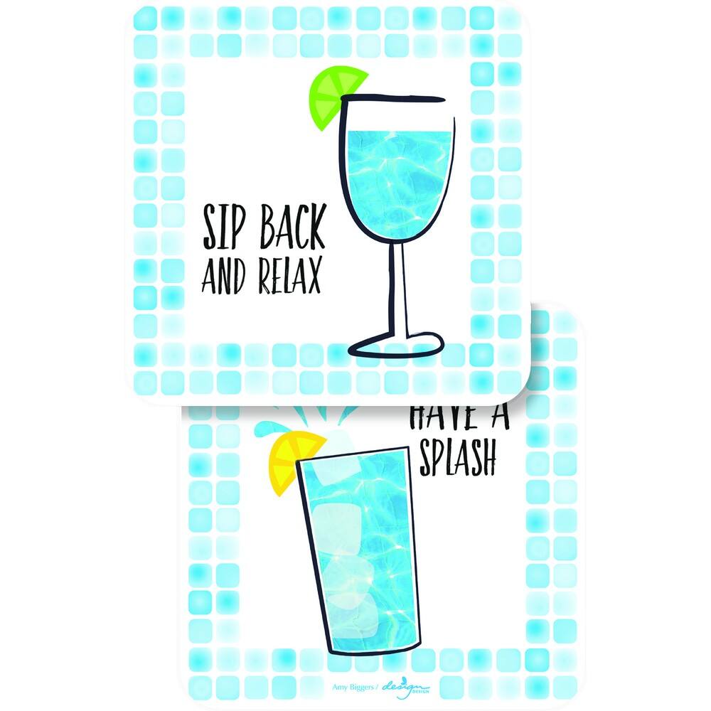 JAM Paper 4" Sip Back Relax Coasters, 6ct.